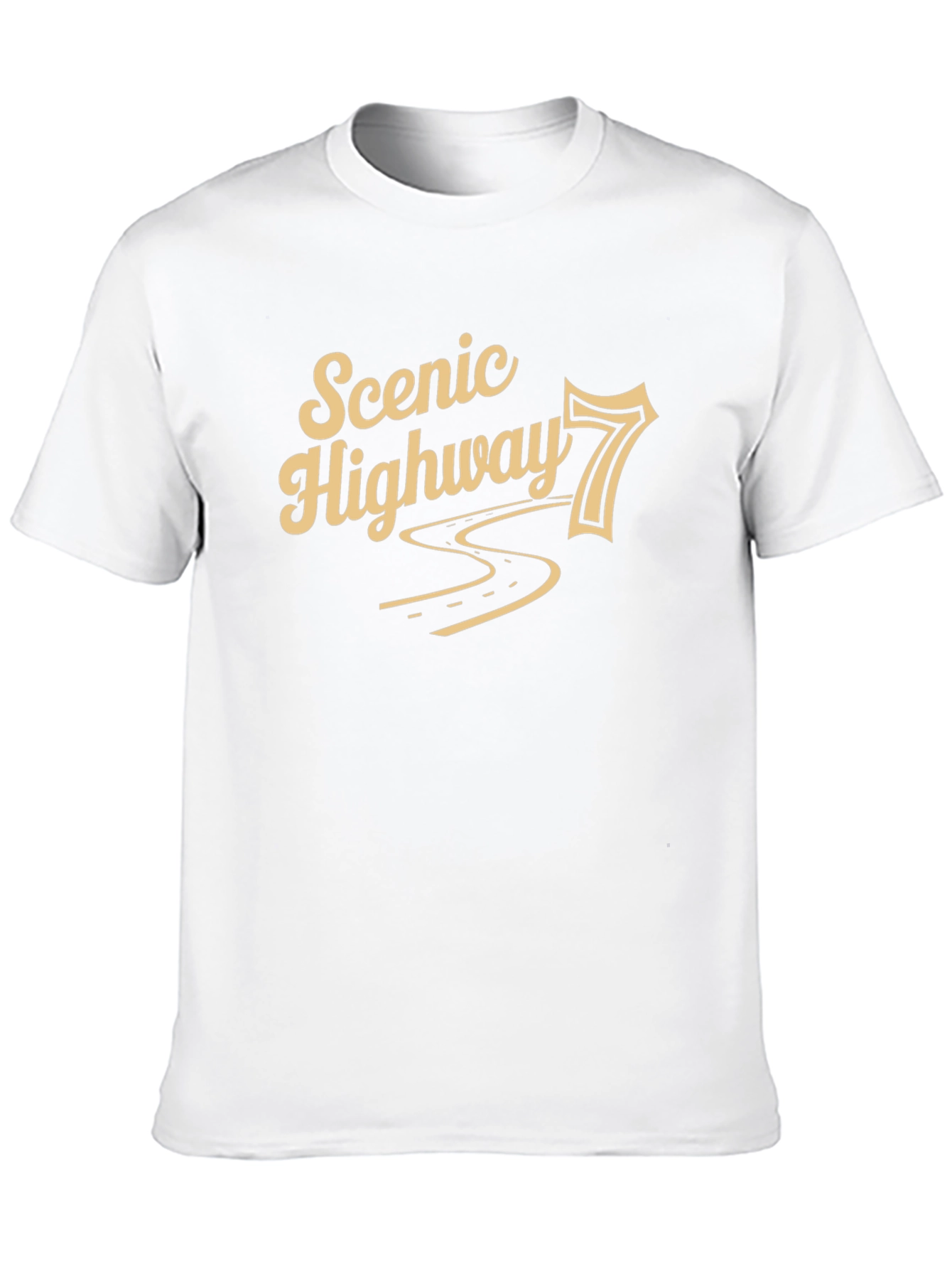 Scenic Highway 7 Black Graphic T-Shirt