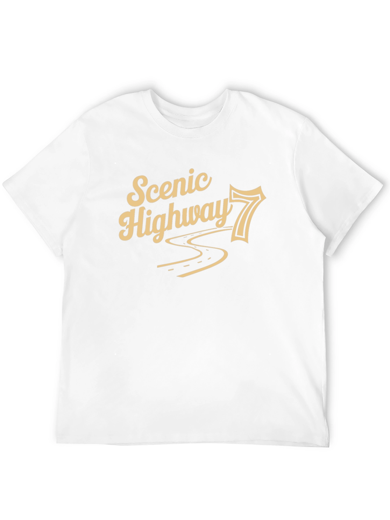 Scenic Highway 7 Black Graphic T-Shirt