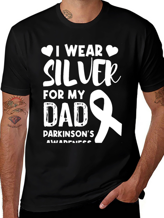 Silver For My Dad Parkinsons Awareness T-Shirt