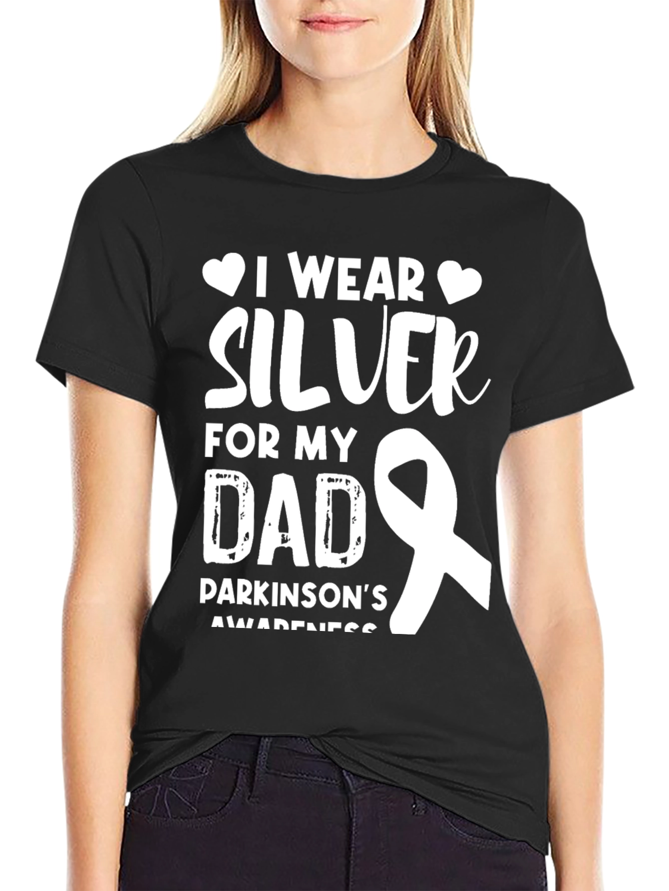 Silver For My Dad Parkinsons Awareness T-Shirt