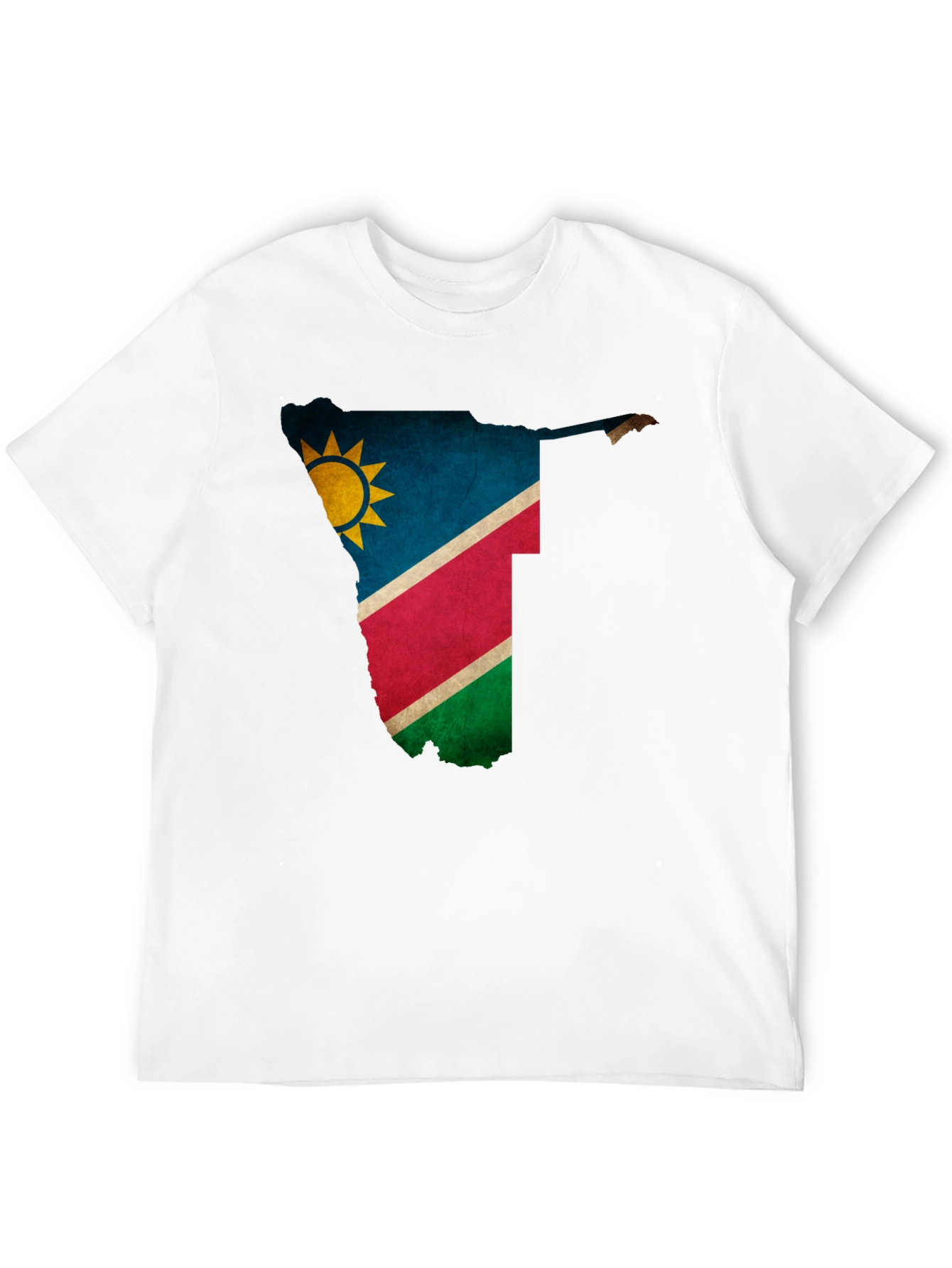 Namibia Flag Map Graphic Tee - Black