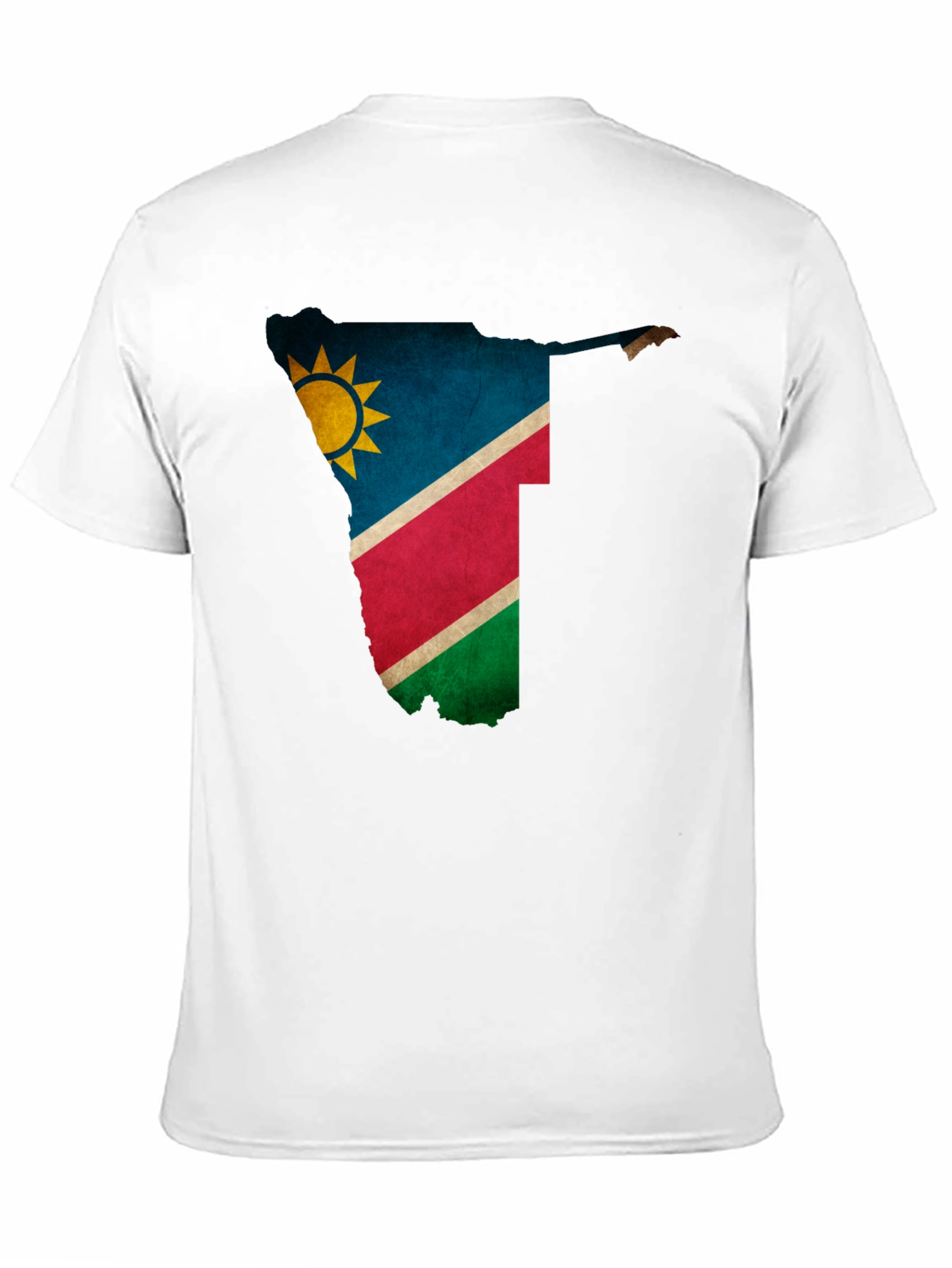 Namibia Flag Map Graphic Tee - Black
