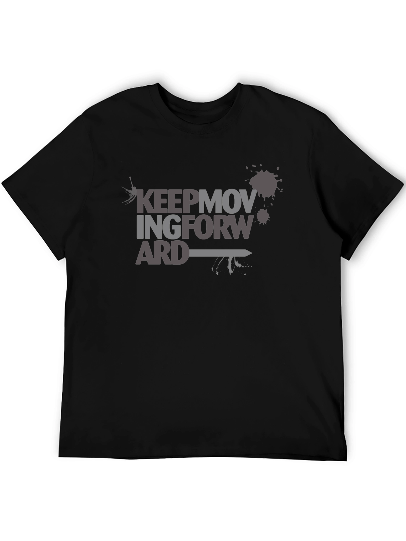 Keep Moving Forward Graphic T-Shirt - Black