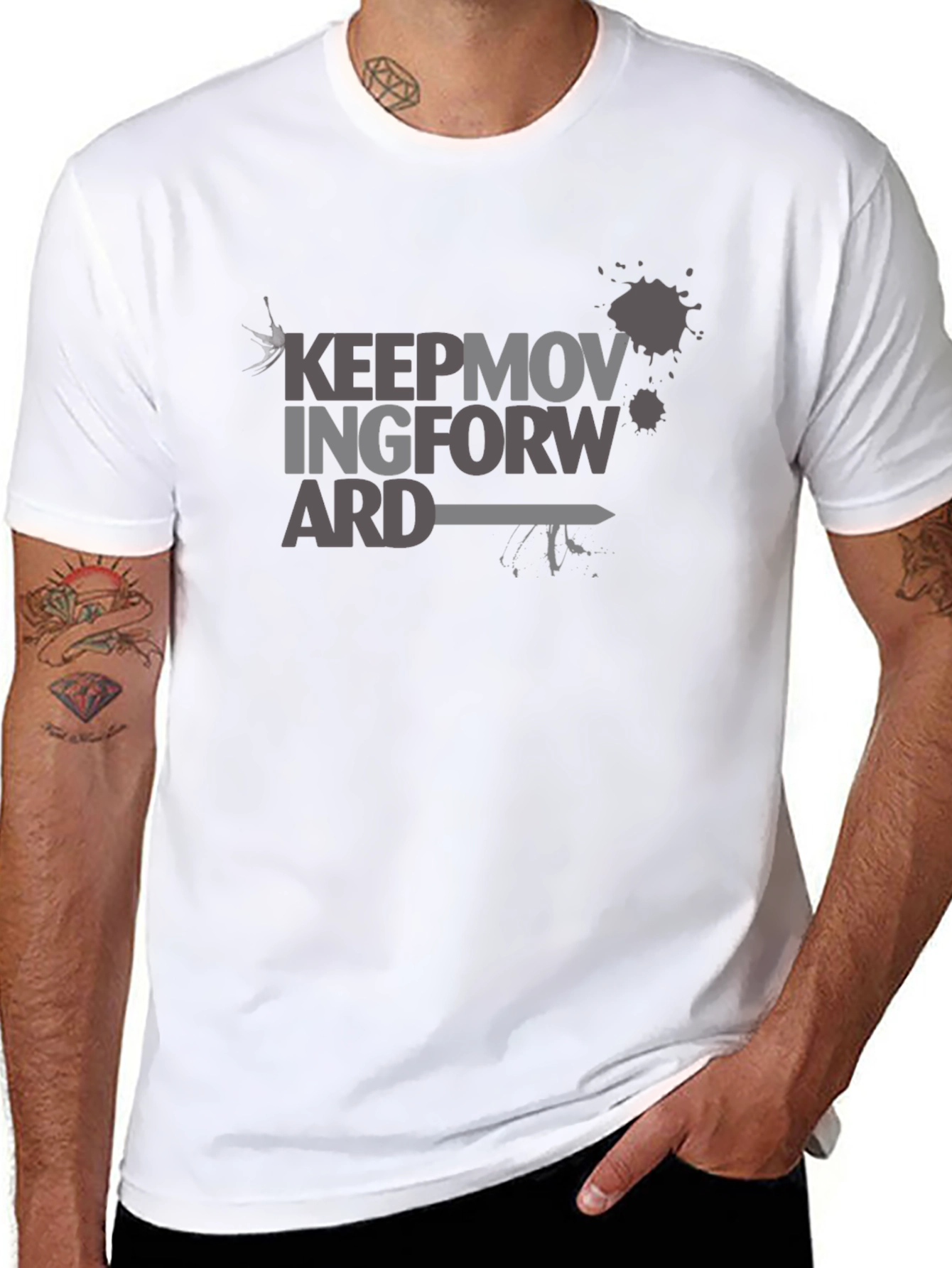 Keep Moving Forward Graphic T-Shirt - Black