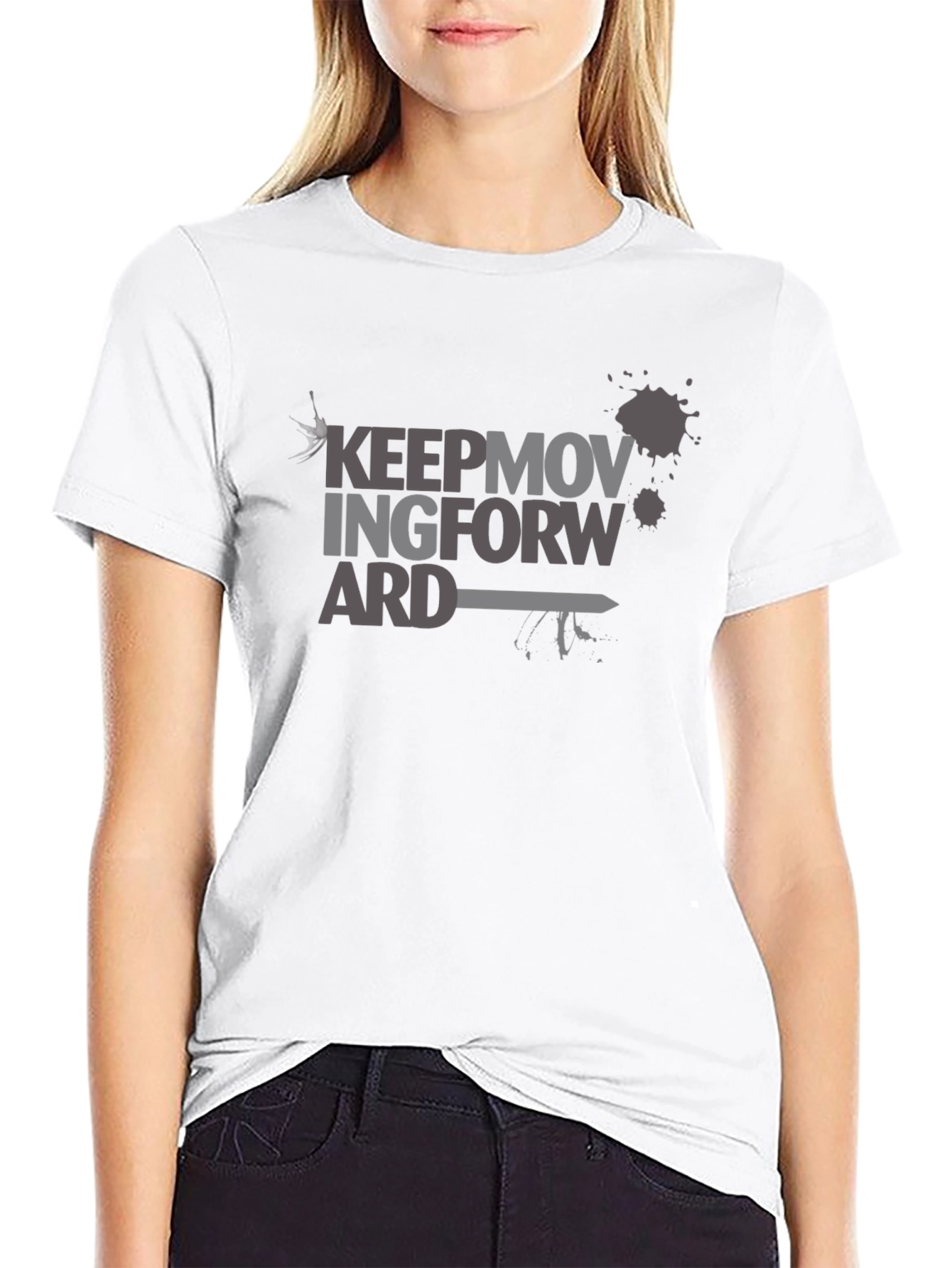 Keep Moving Forward Graphic T-Shirt - Black