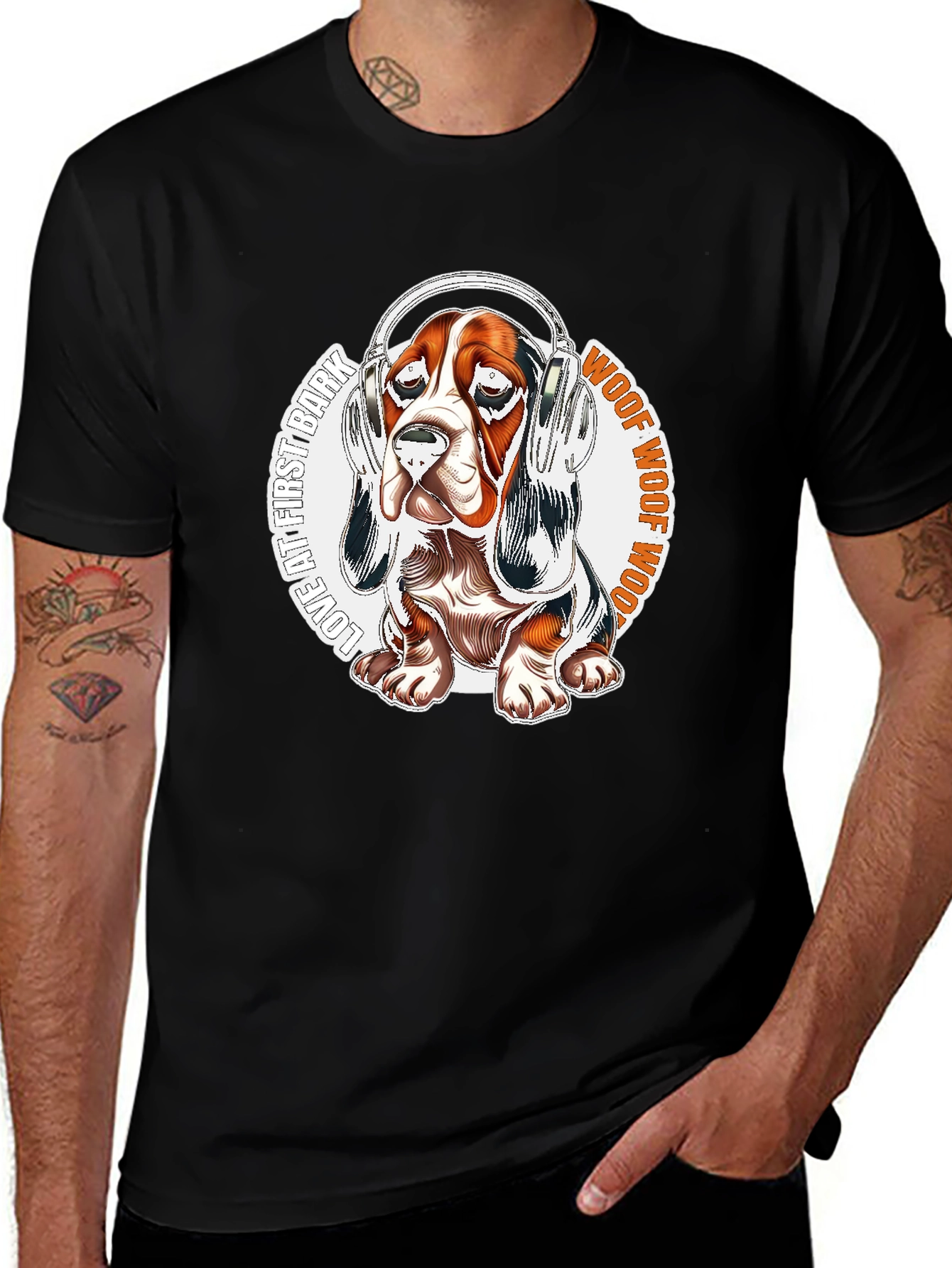 Dog Headphones Graphic Tee