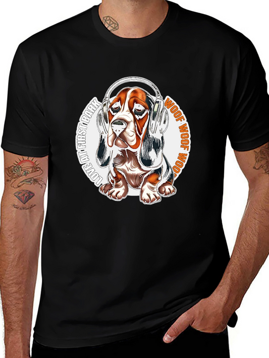 Dog Headphones Graphic Tee