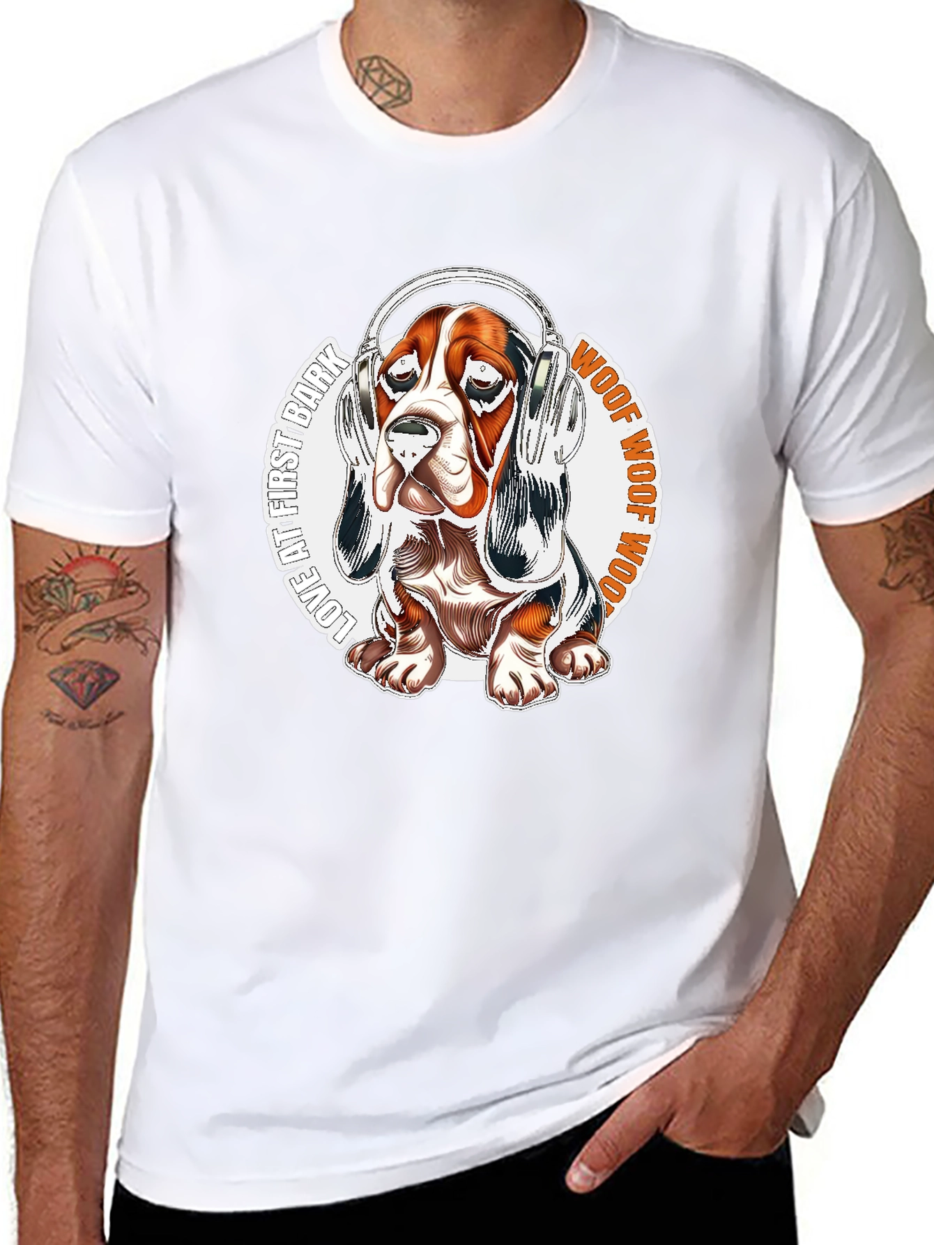Dog Headphones Graphic Tee