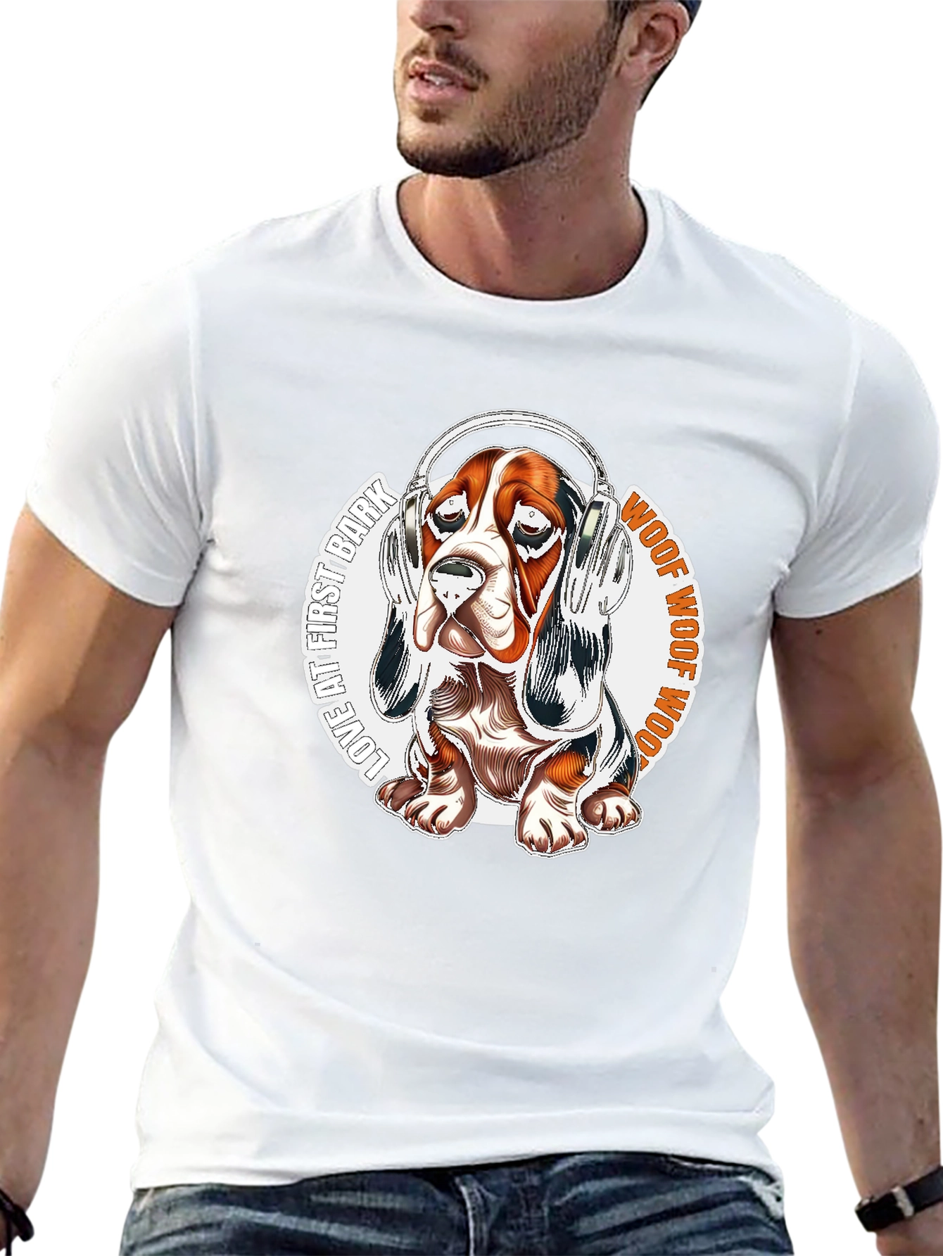 Dog Headphones Graphic Tee