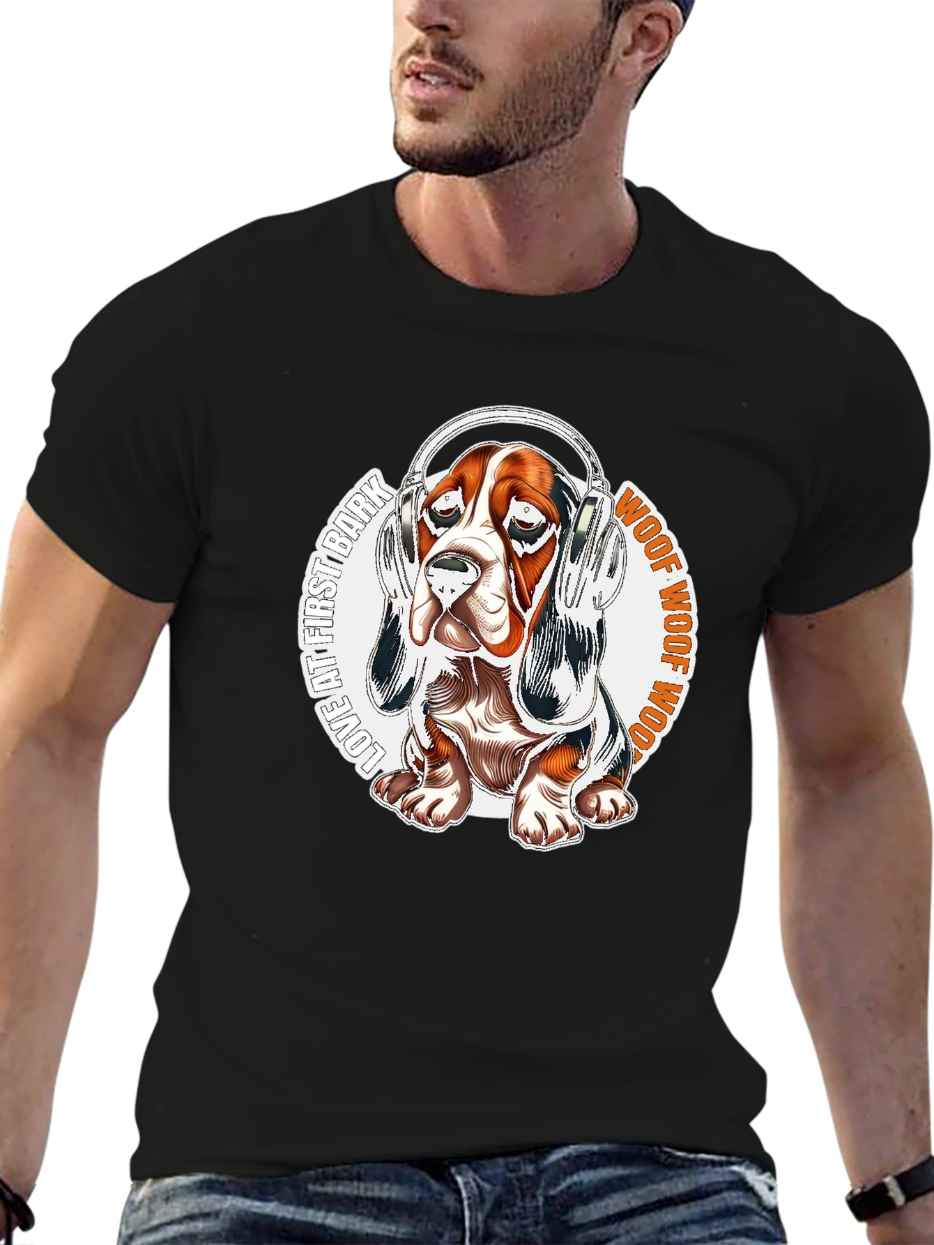 Dog Headphones Graphic Tee