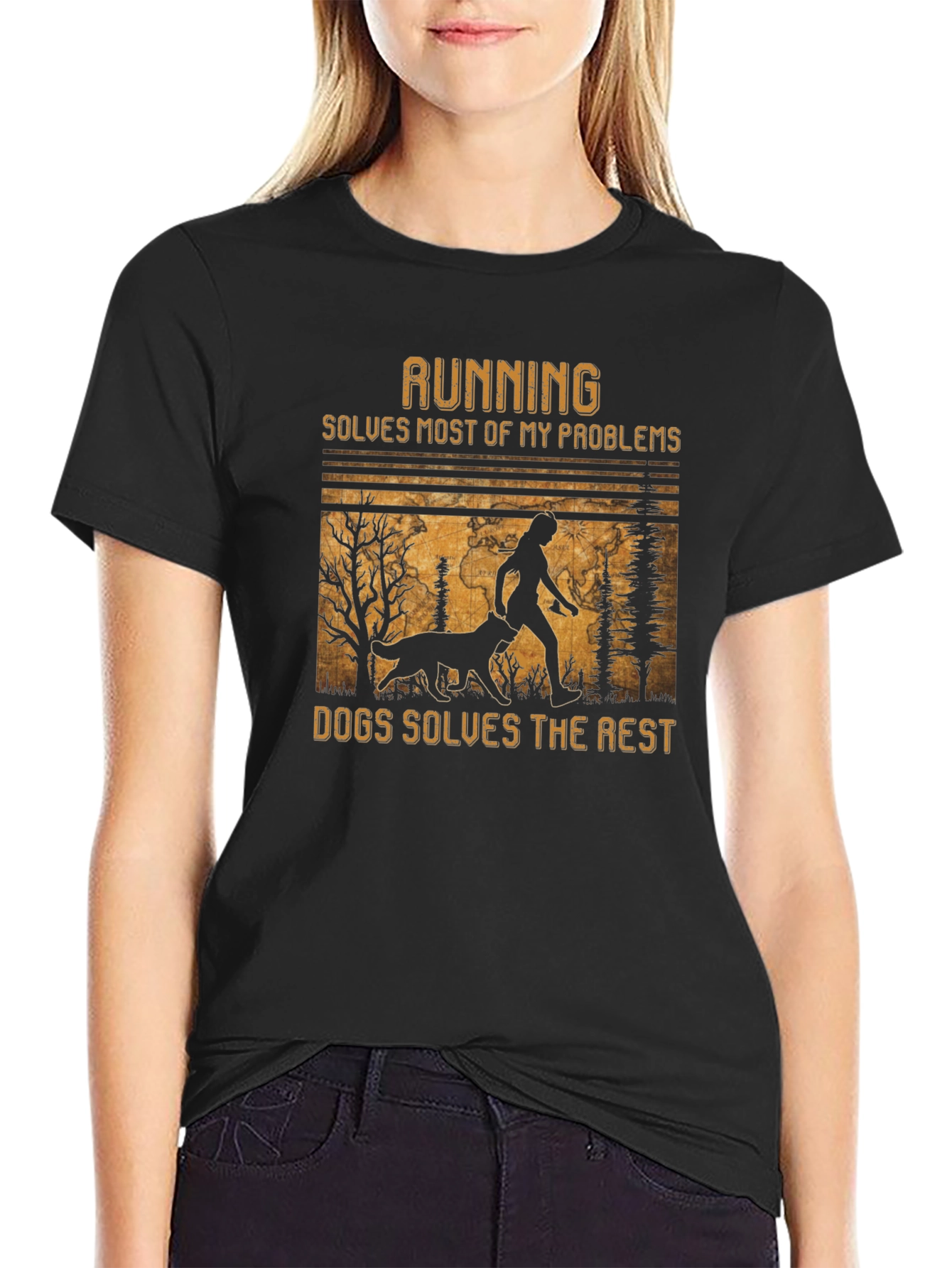 Running & Dogs Graphic Tee