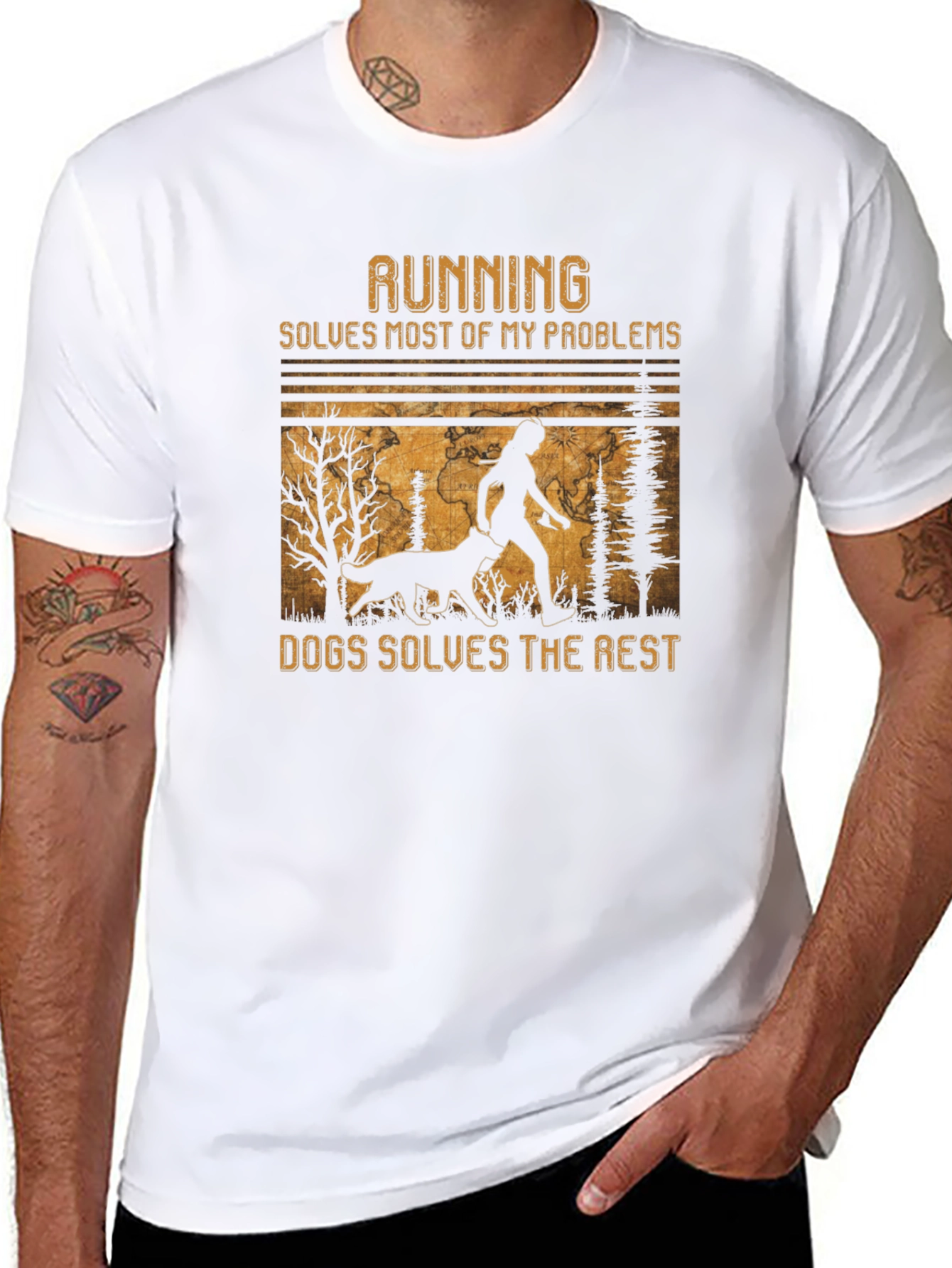 Running & Dogs Graphic Tee