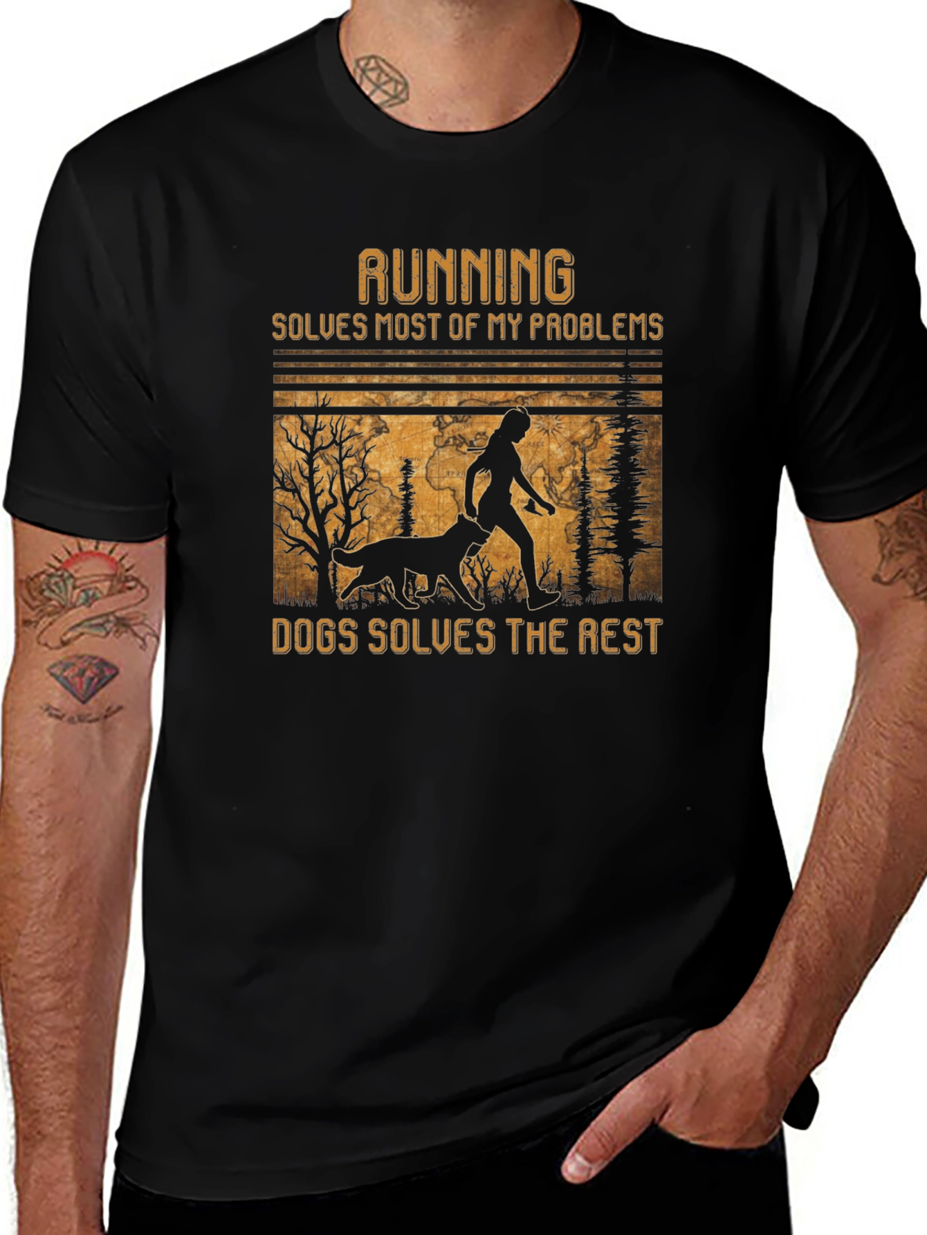 Running & Dogs Graphic Tee