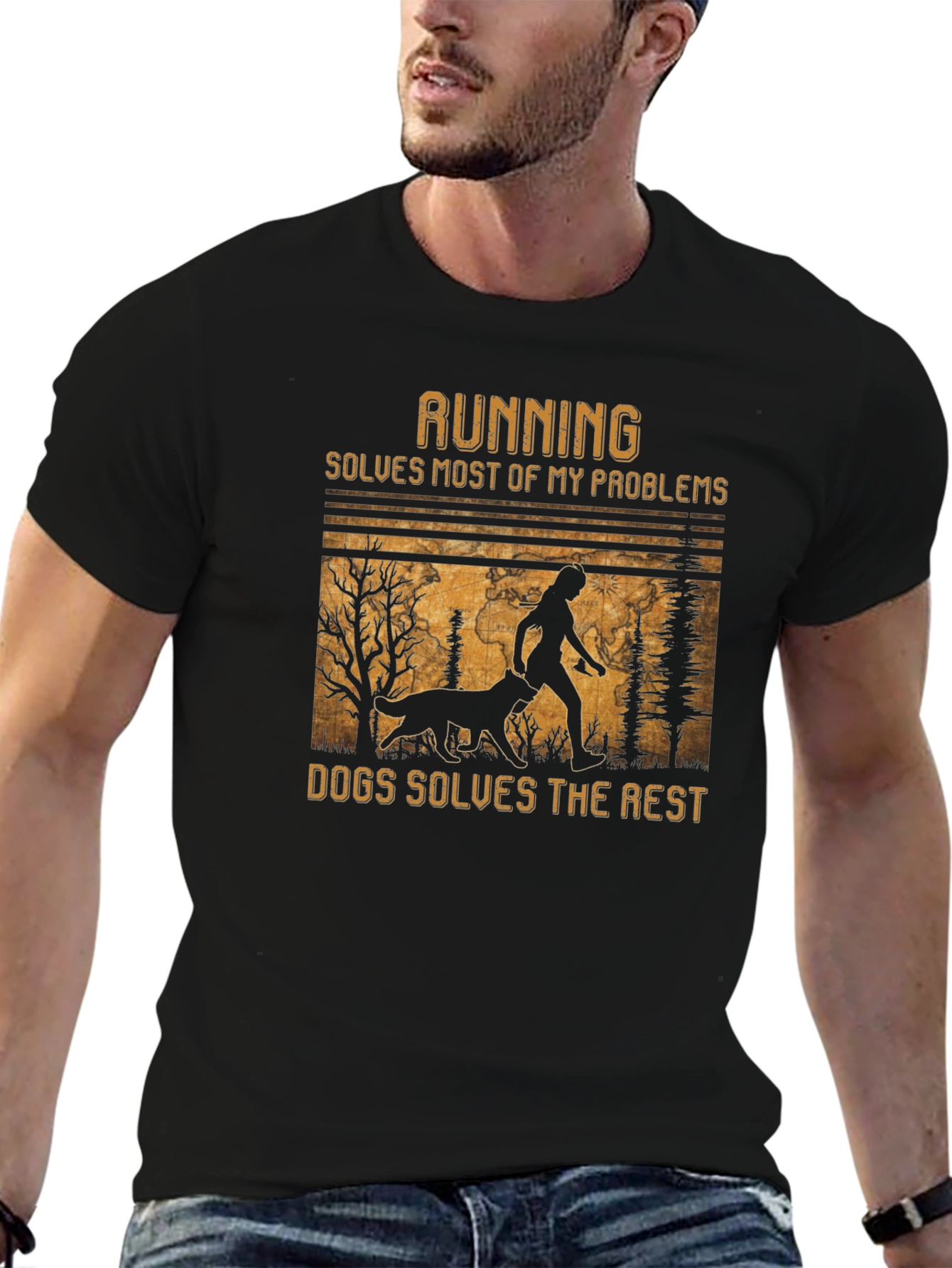 Running & Dogs Graphic Tee