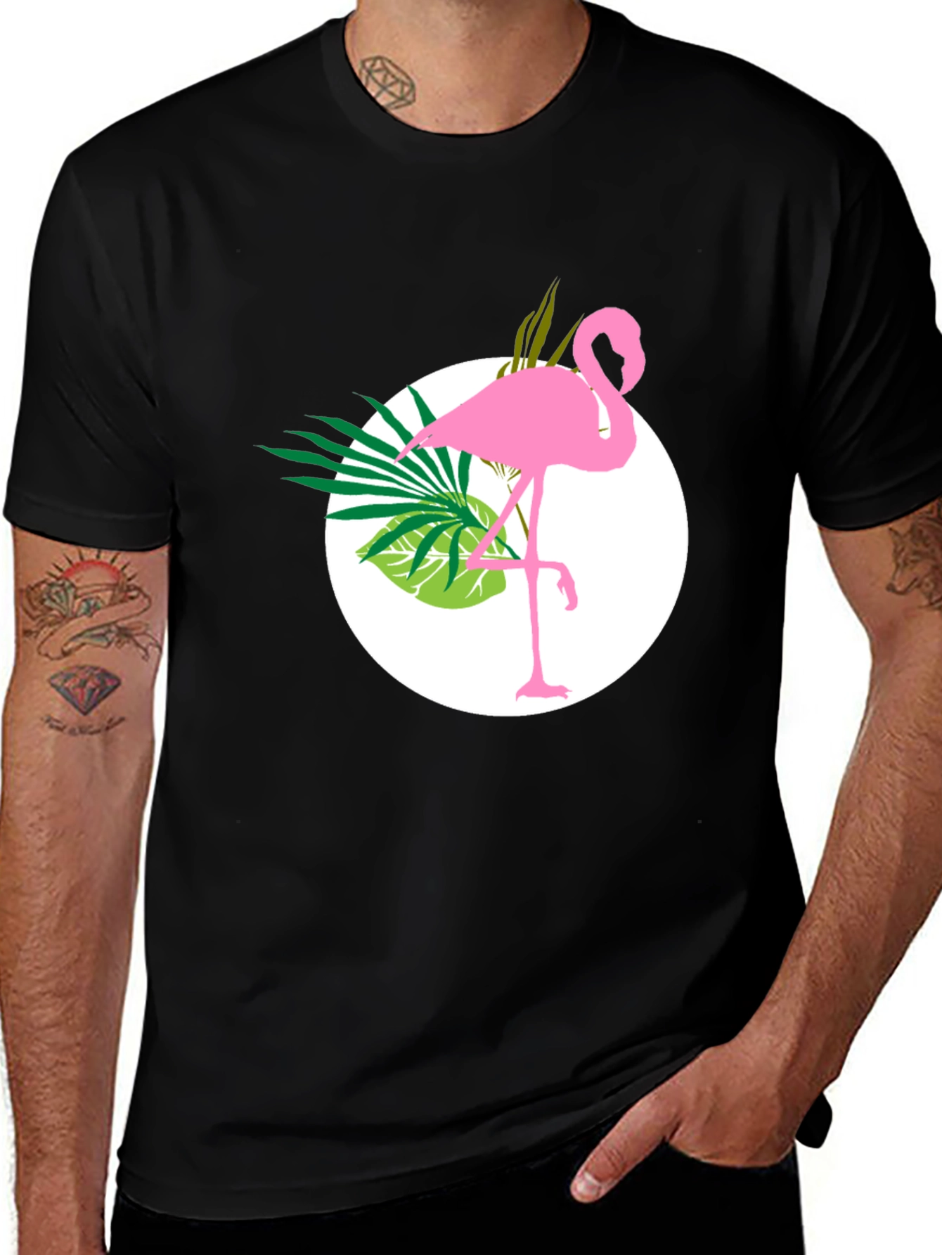 Tropical Flamingo Graphic Tee - Stylish & Unique
