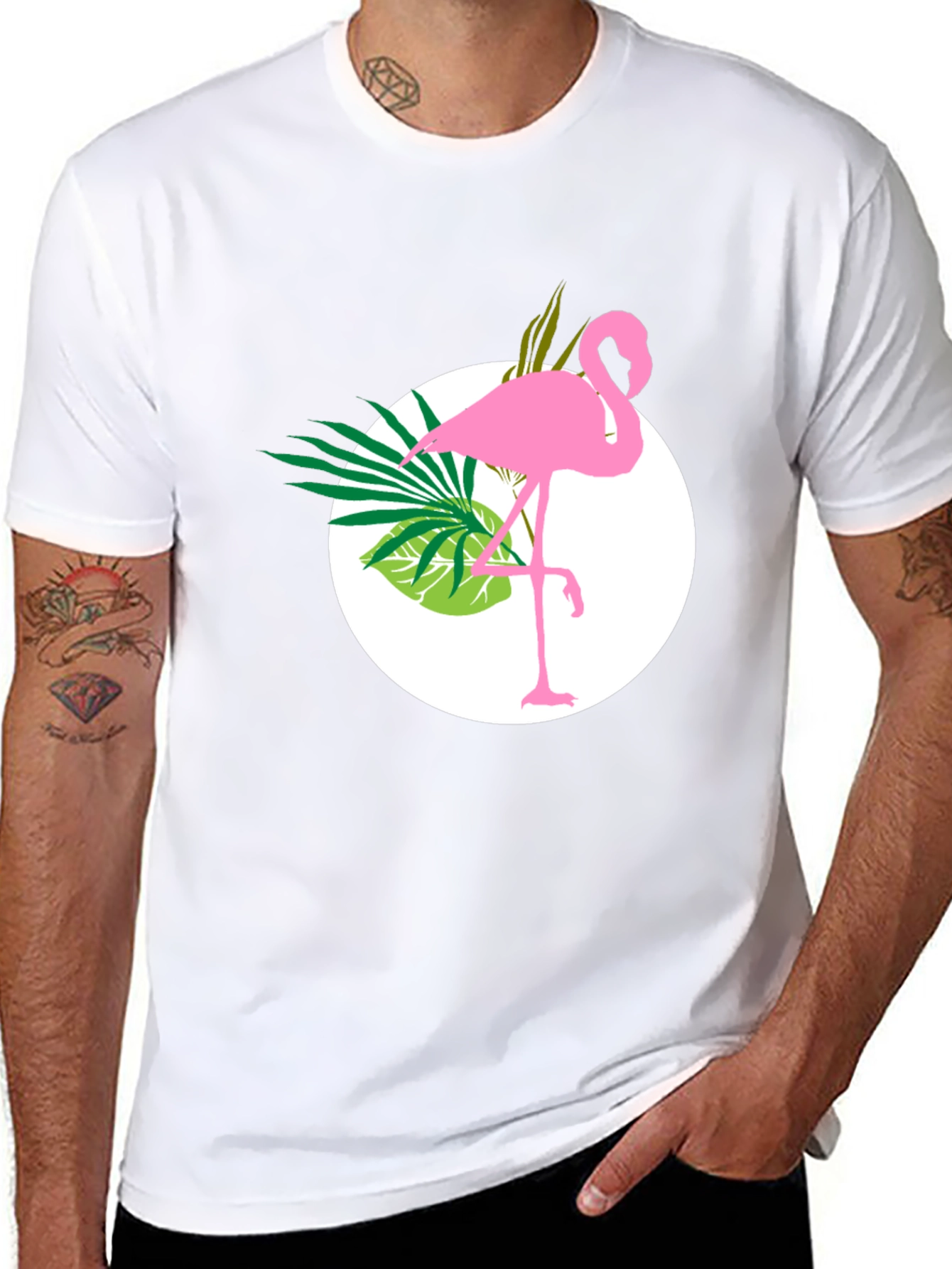 Tropical Flamingo Graphic Tee - Stylish & Unique