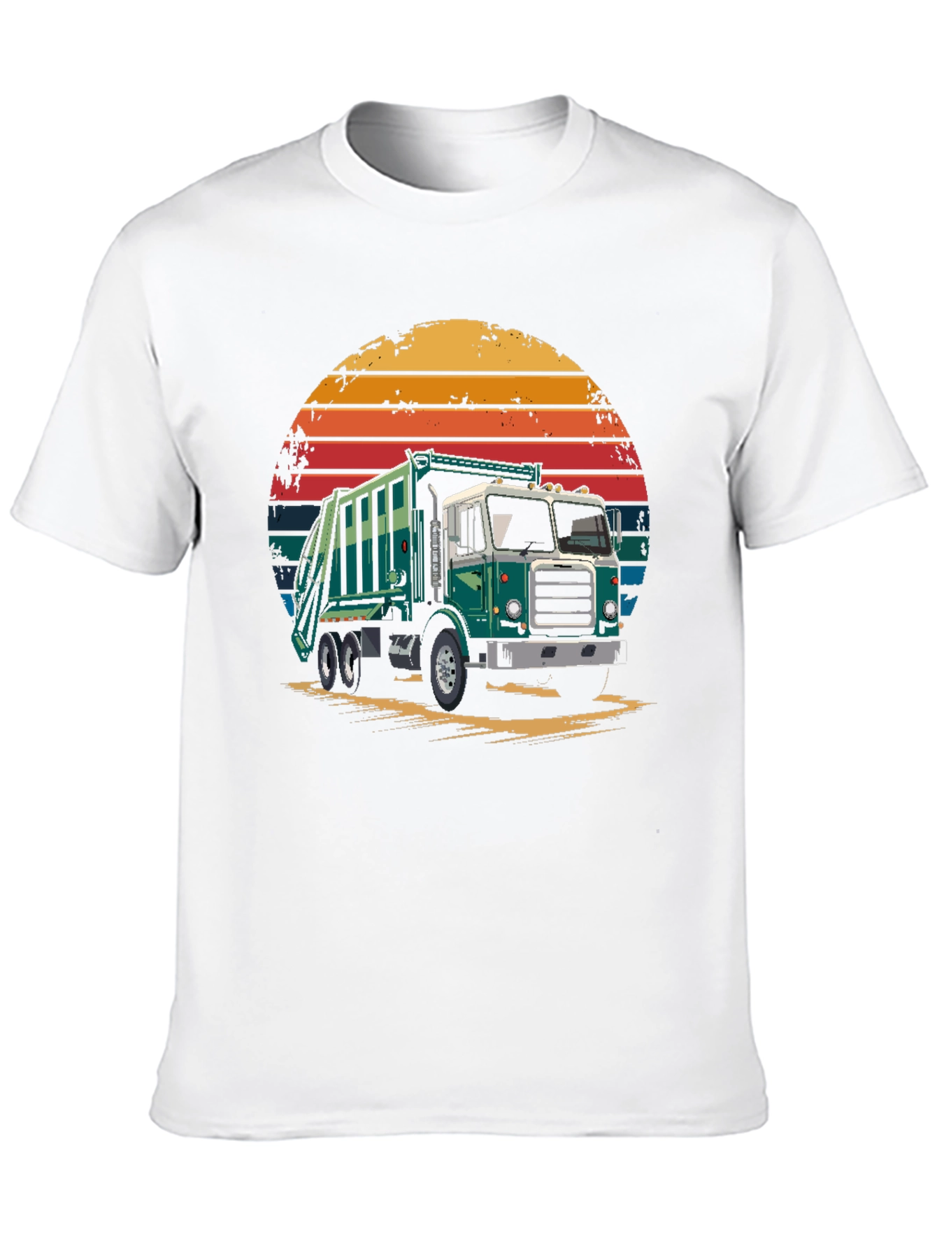 Garbage Truck Sunset Graphic T-Shirt