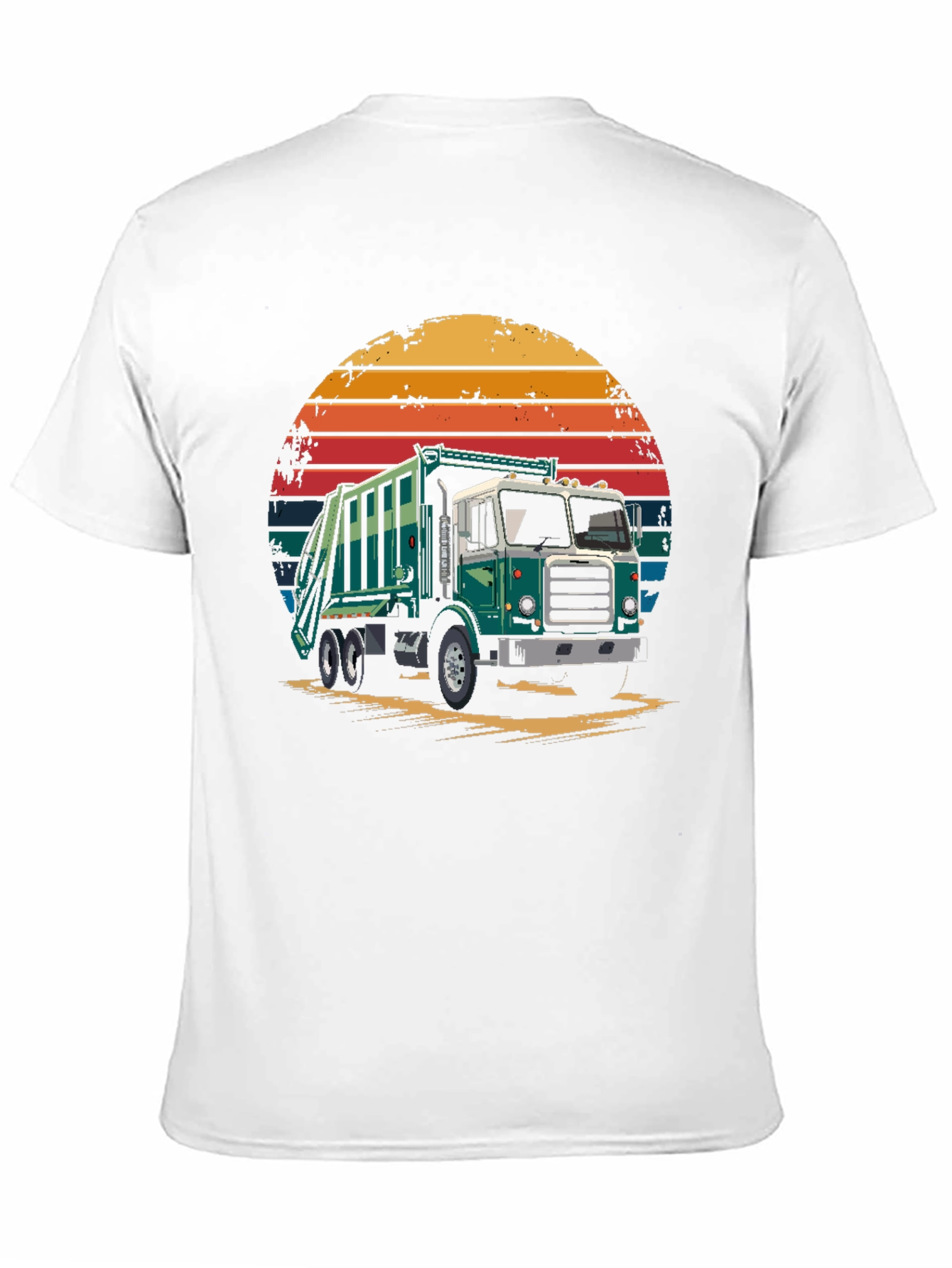 Garbage Truck Sunset Graphic T-Shirt