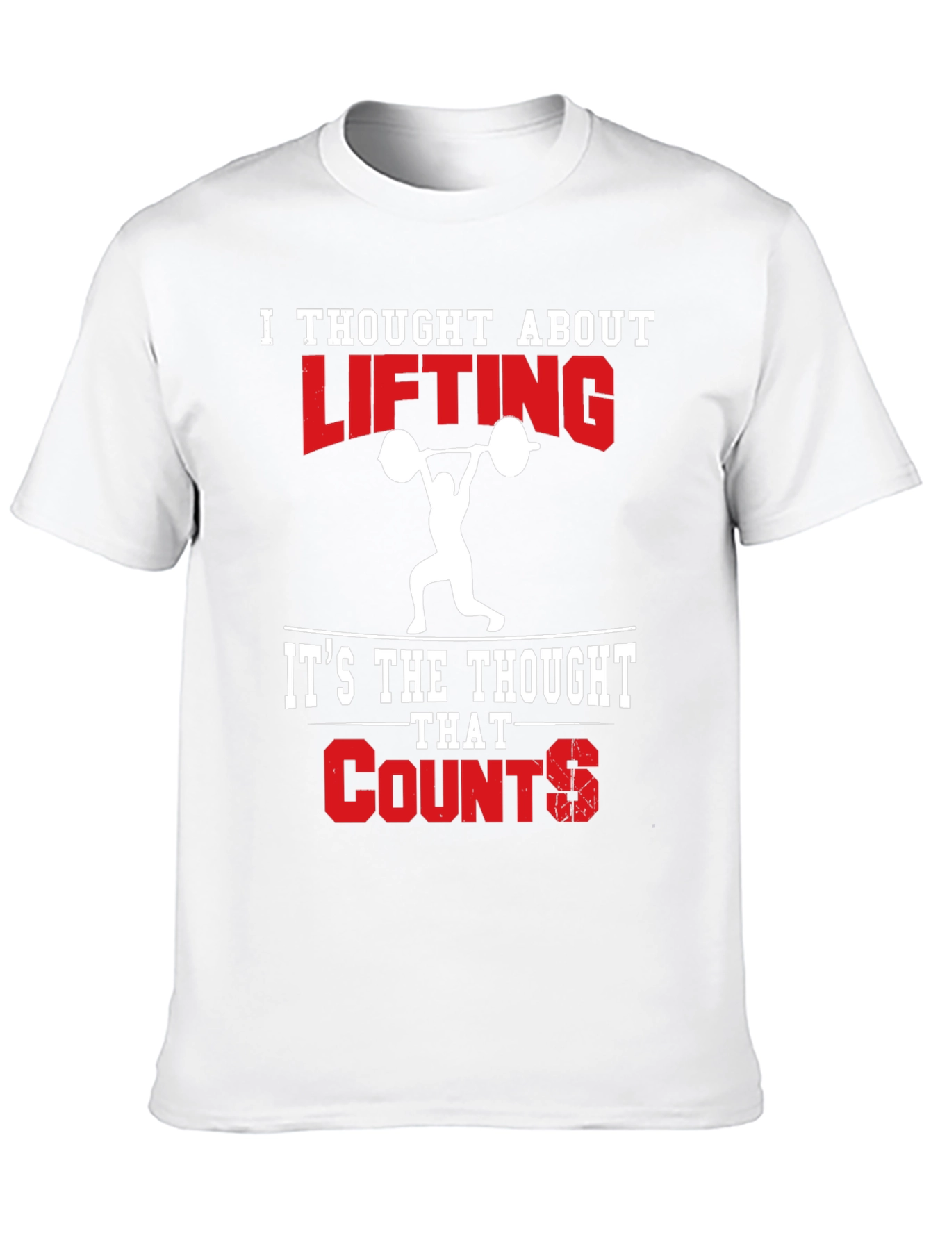 Funny Weightlifting T-Shirt - Thought About Lifting