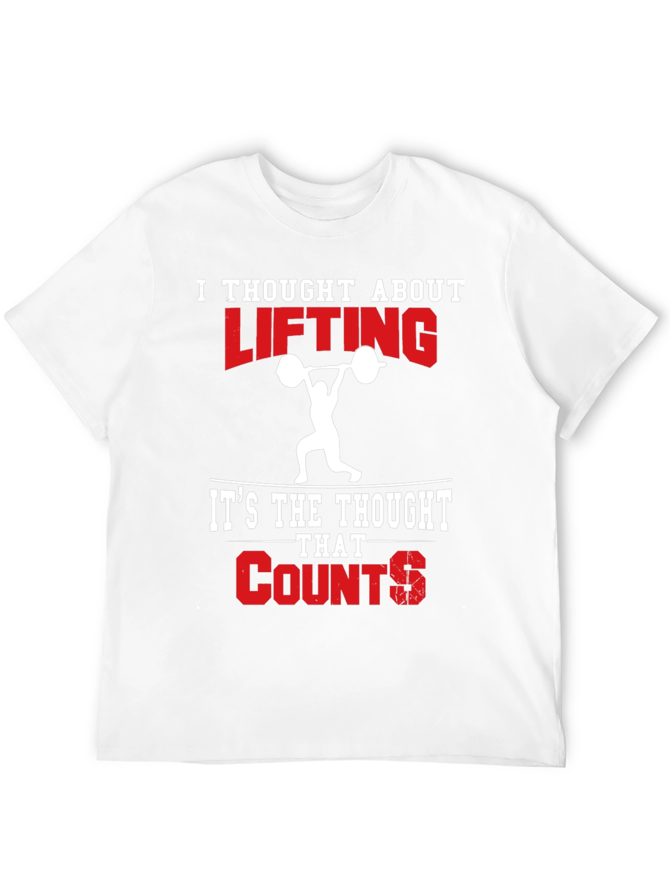 Funny Weightlifting T-Shirt - Thought About Lifting