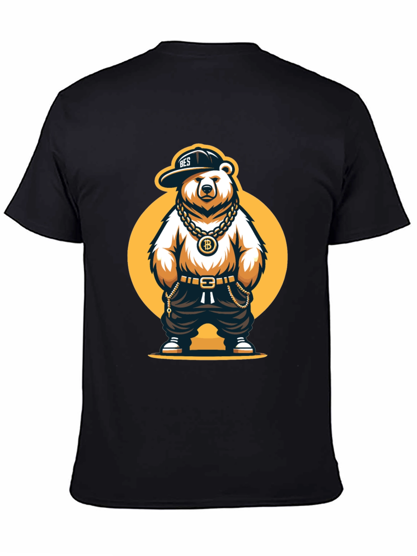 Bitcoin Bear Graphic T-Shirt - Black Cotton Tee
