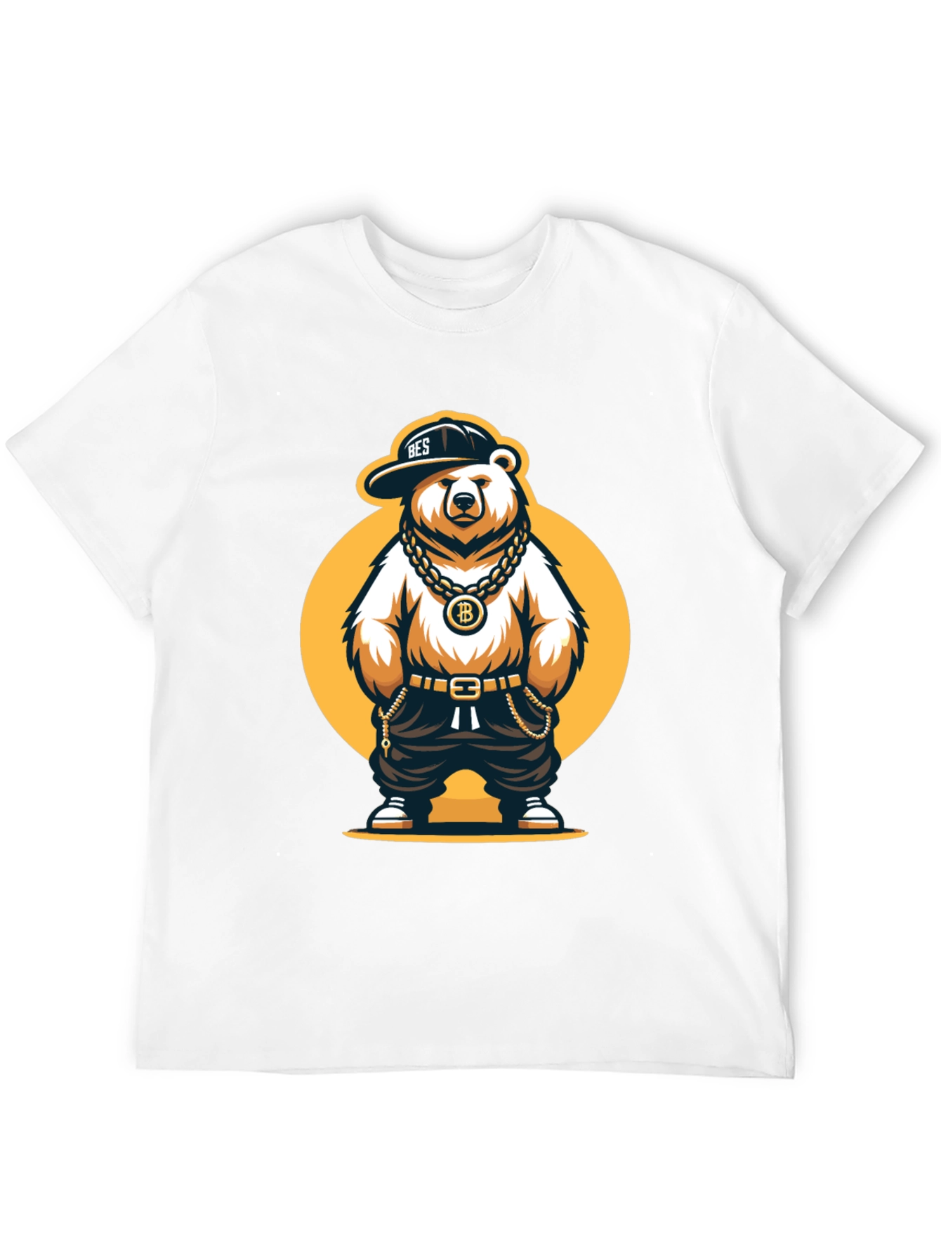 Bitcoin Bear Graphic T-Shirt - Black Cotton Tee