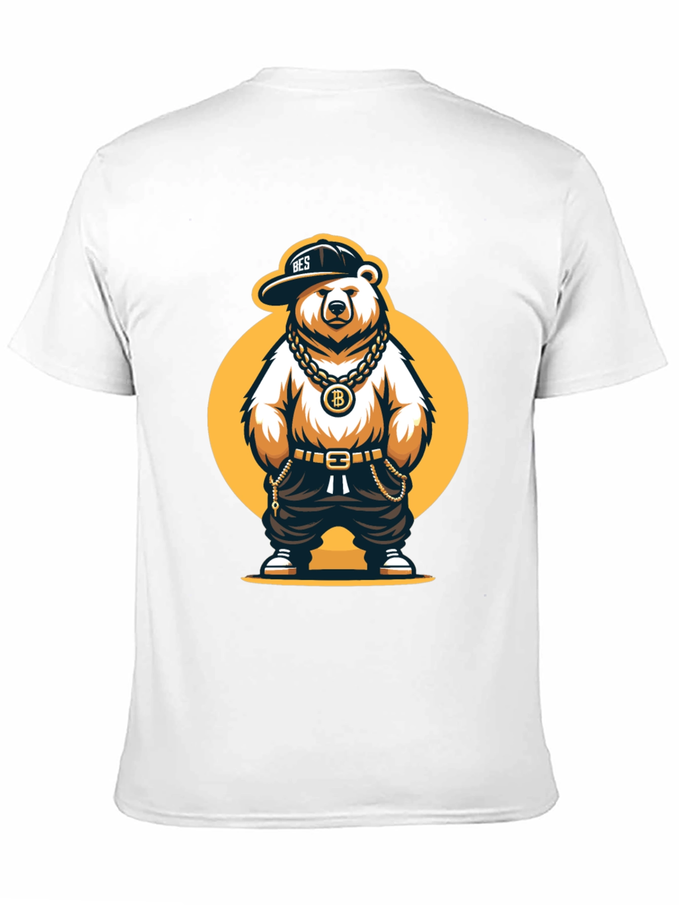Bitcoin Bear Graphic T-Shirt - Black Cotton Tee