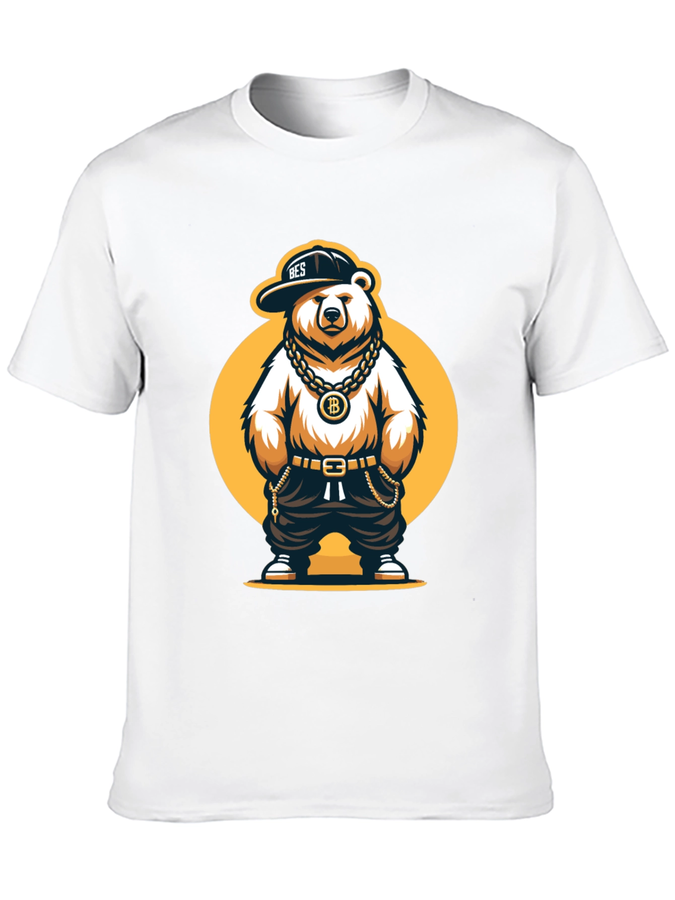 Bitcoin Bear Graphic T-Shirt - Black Cotton Tee