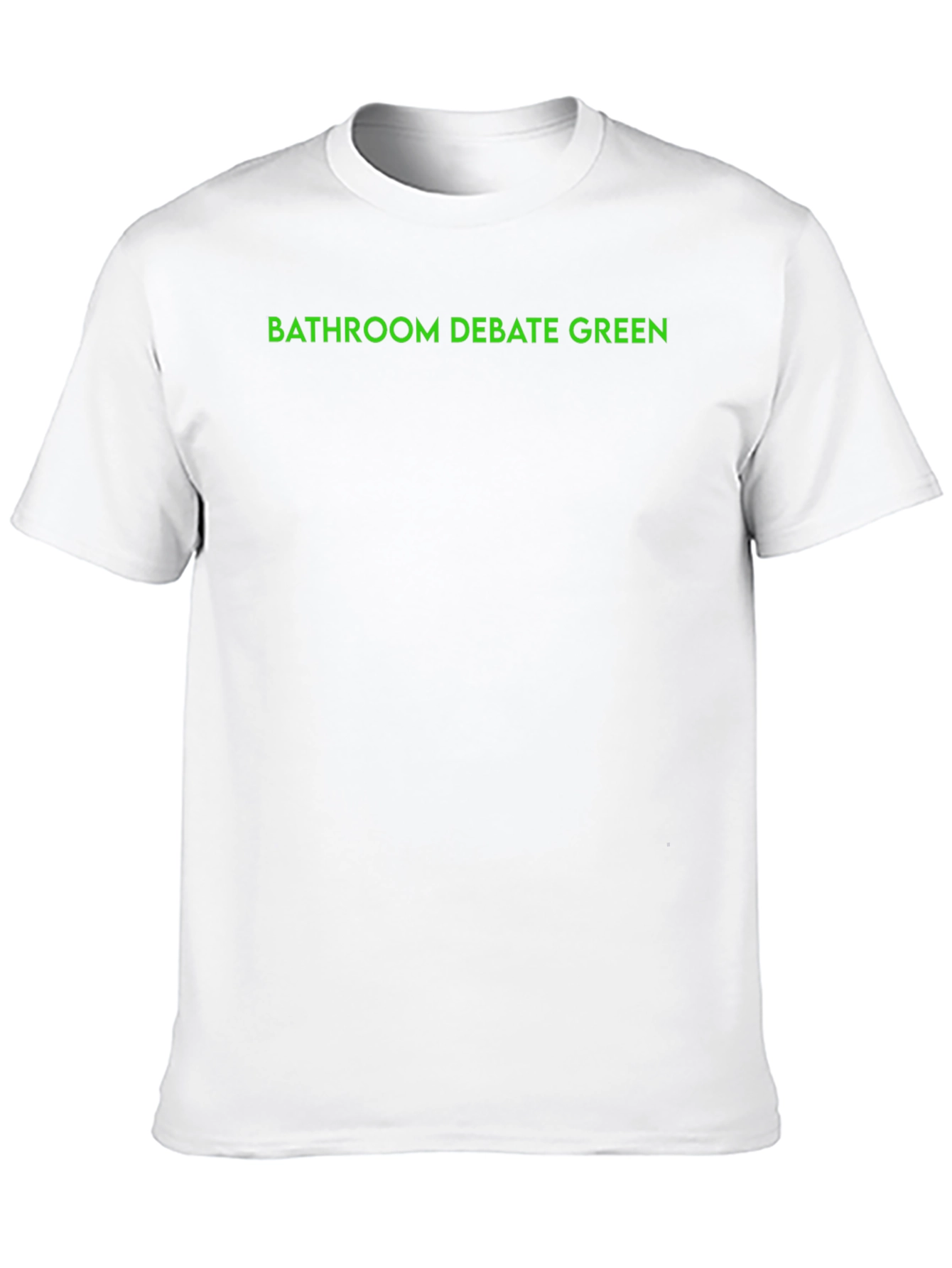 Bathroom Debate Green Text Black T-Shirt