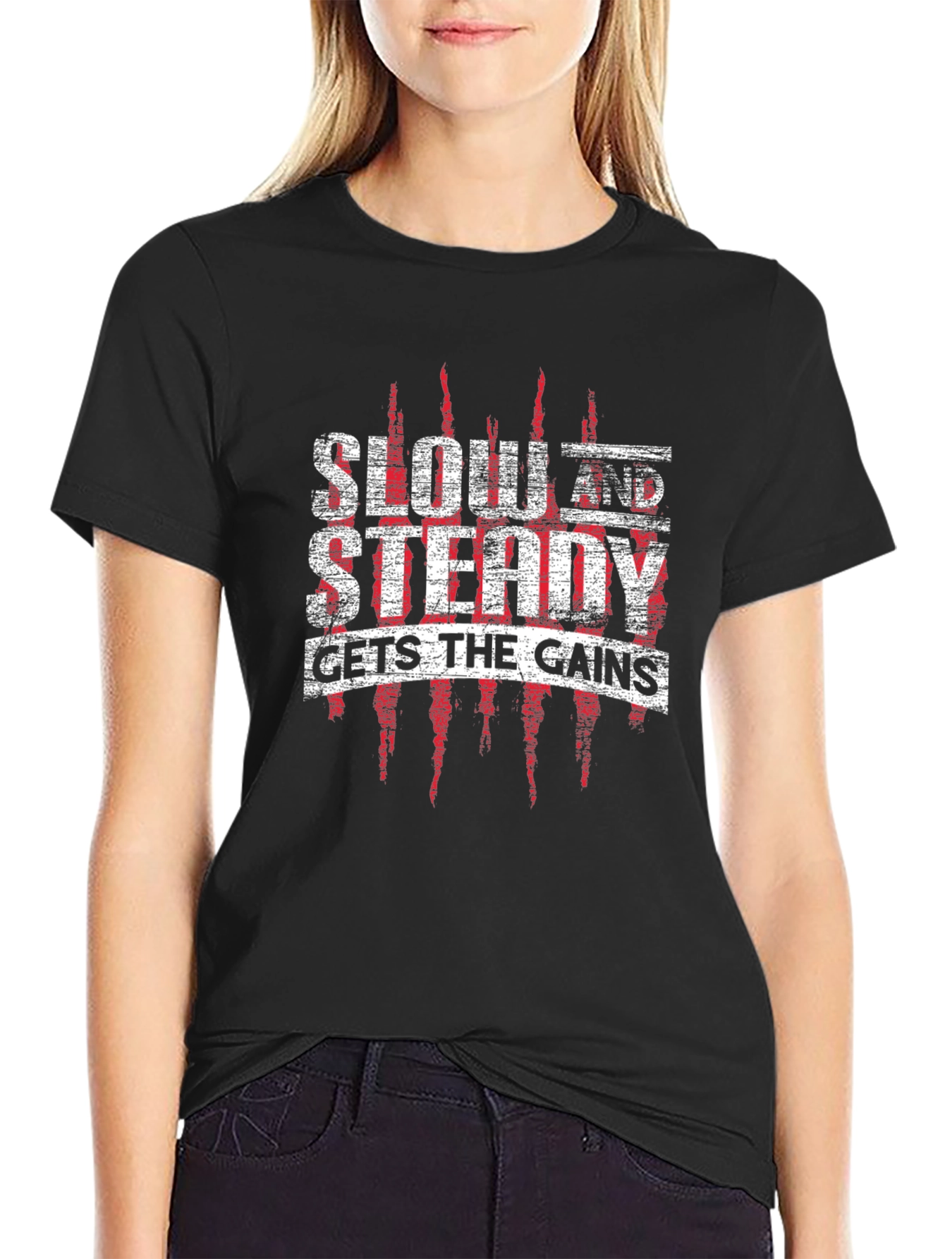Slow & Steady Gets the Gains Gym T-Shirt
