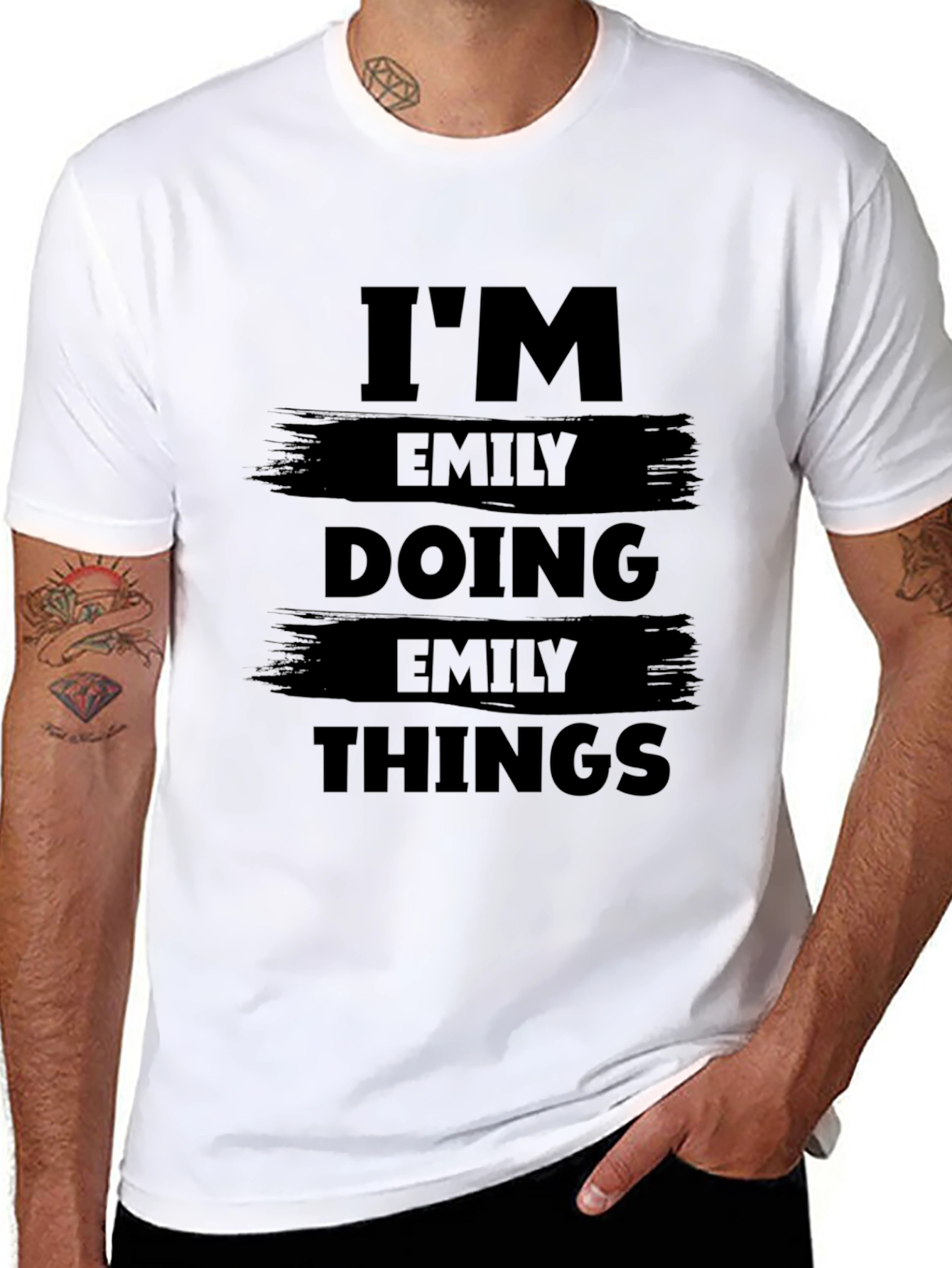 Im Emily Doing Emily Things Black Graphic T-Shirt