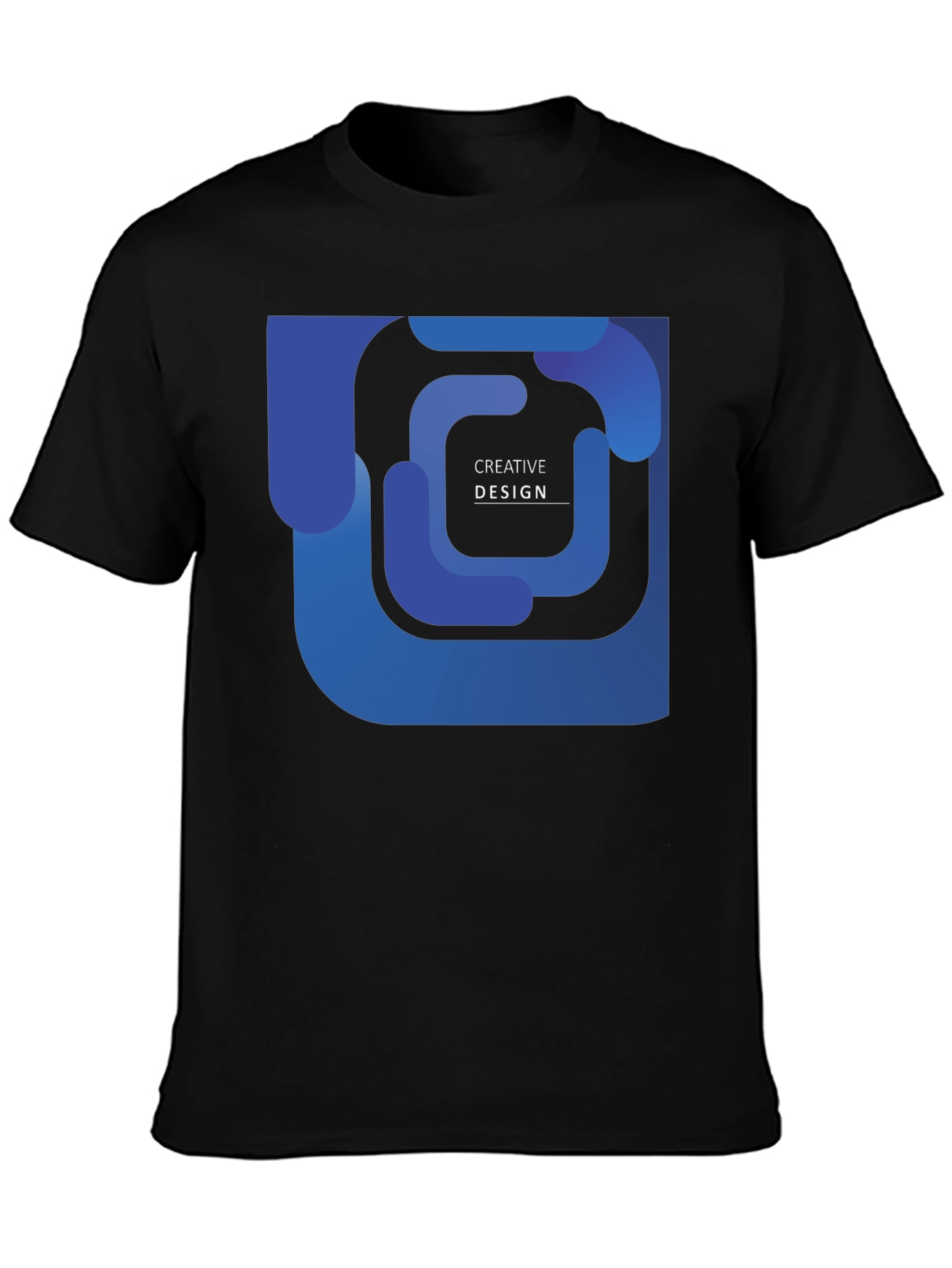 Creative Design Black T-Shirt