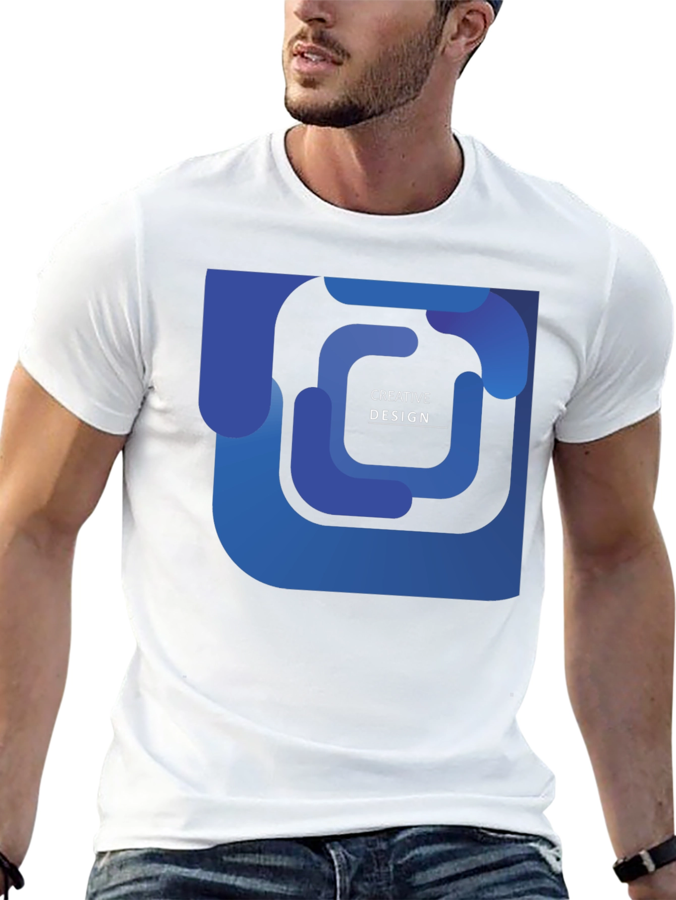 Creative Design Black T-Shirt
