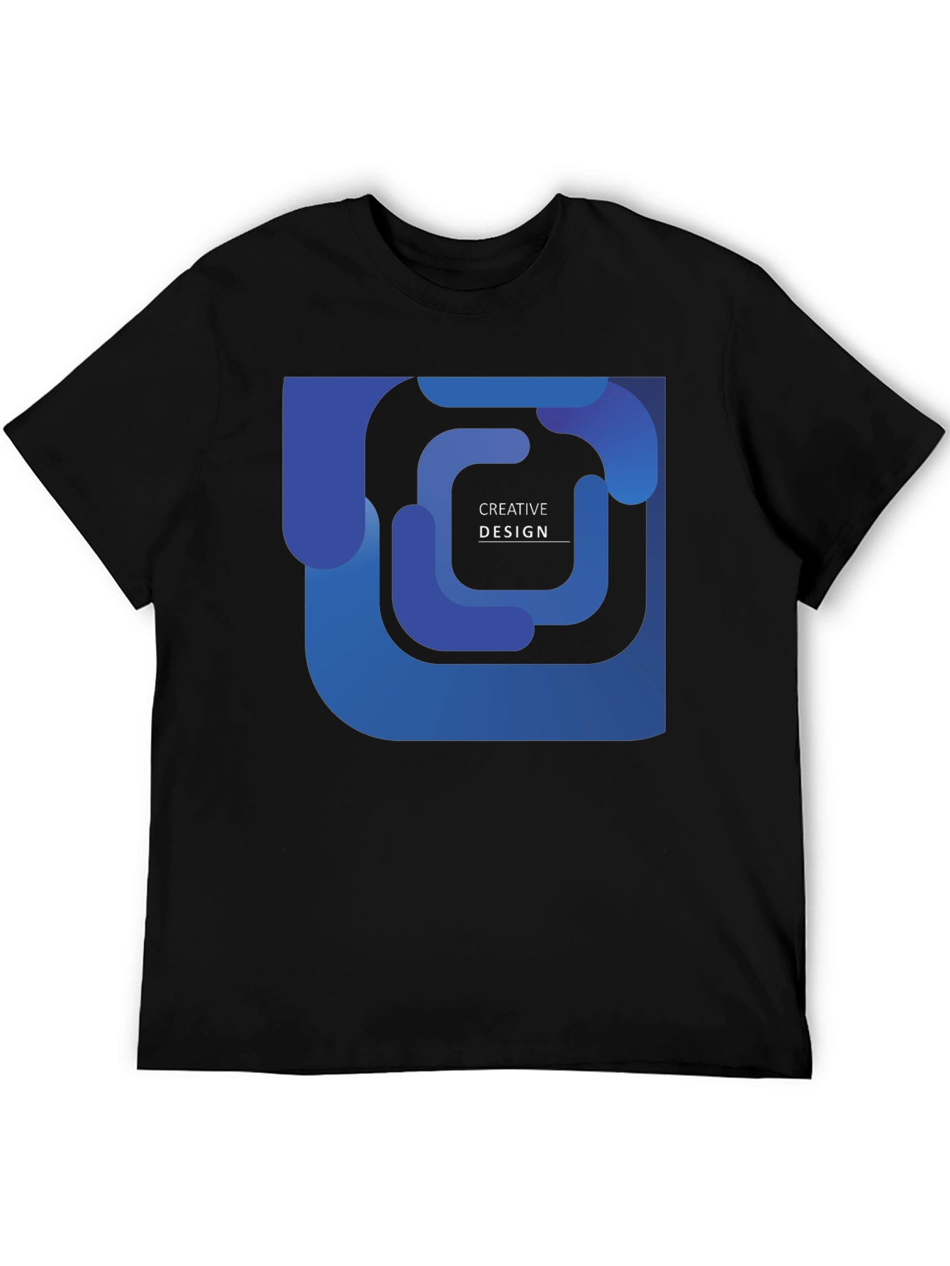 Creative Design Black T-Shirt