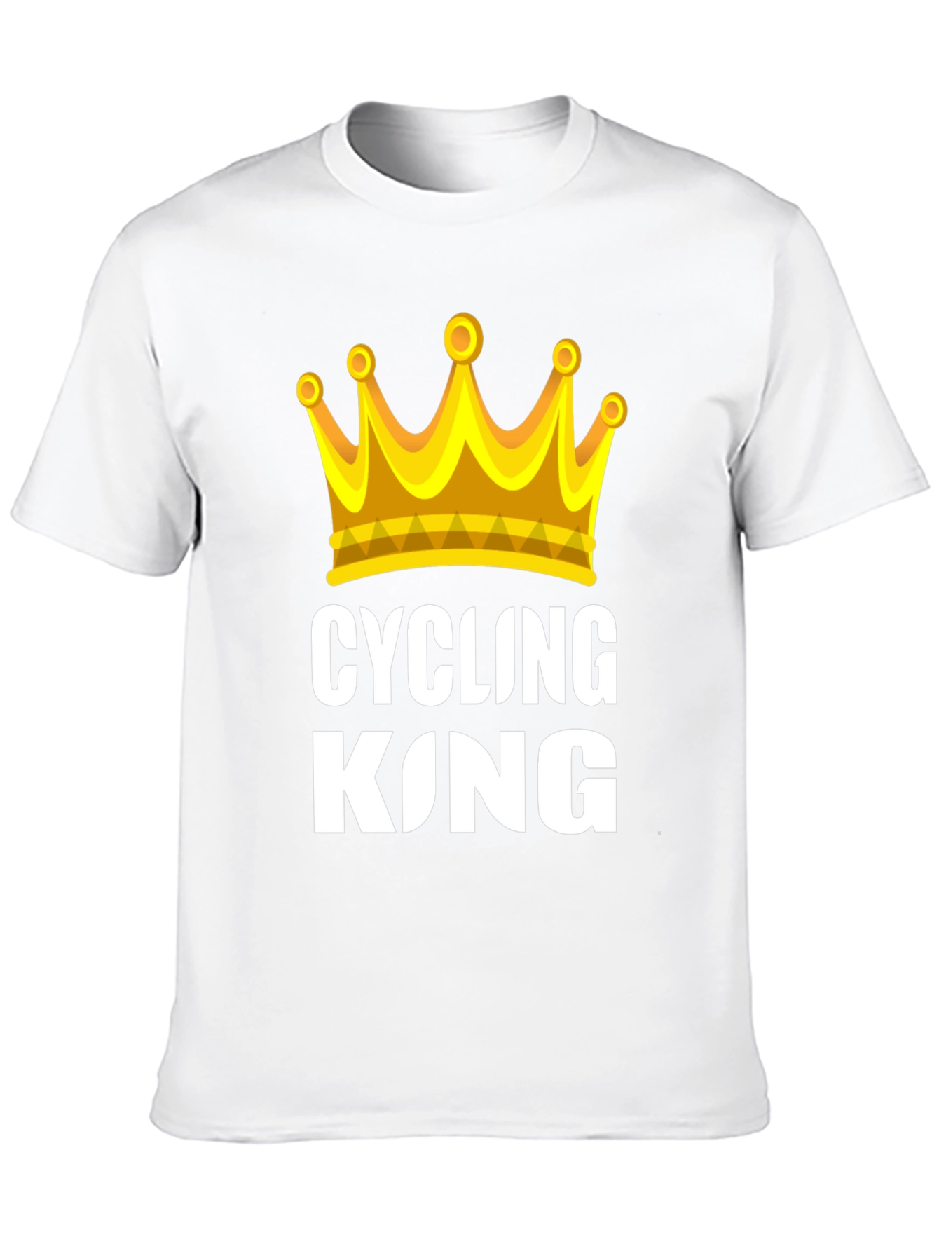 Cycling King T-Shirt - Golden Crown Design