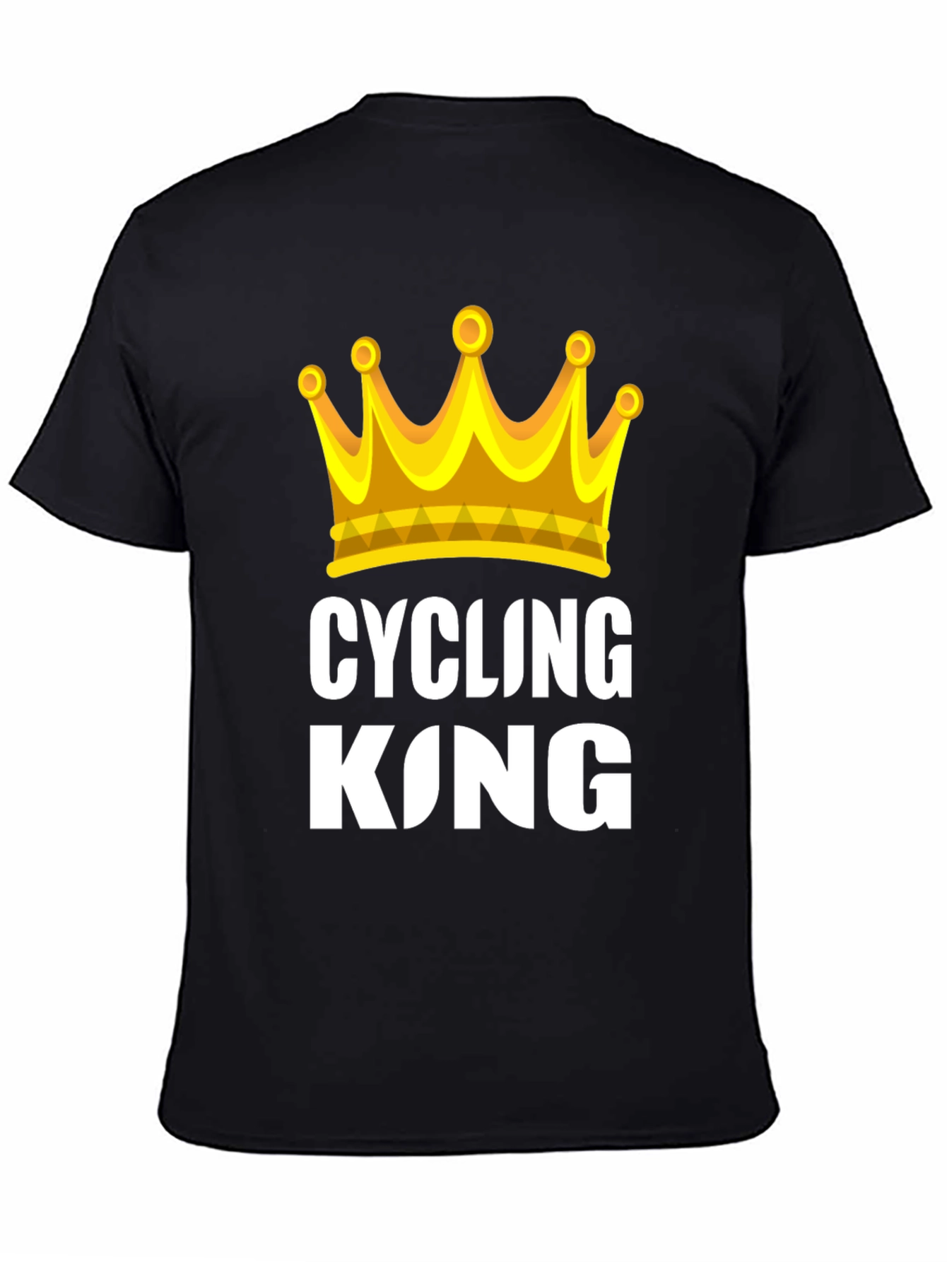 Cycling King T-Shirt - Golden Crown Design