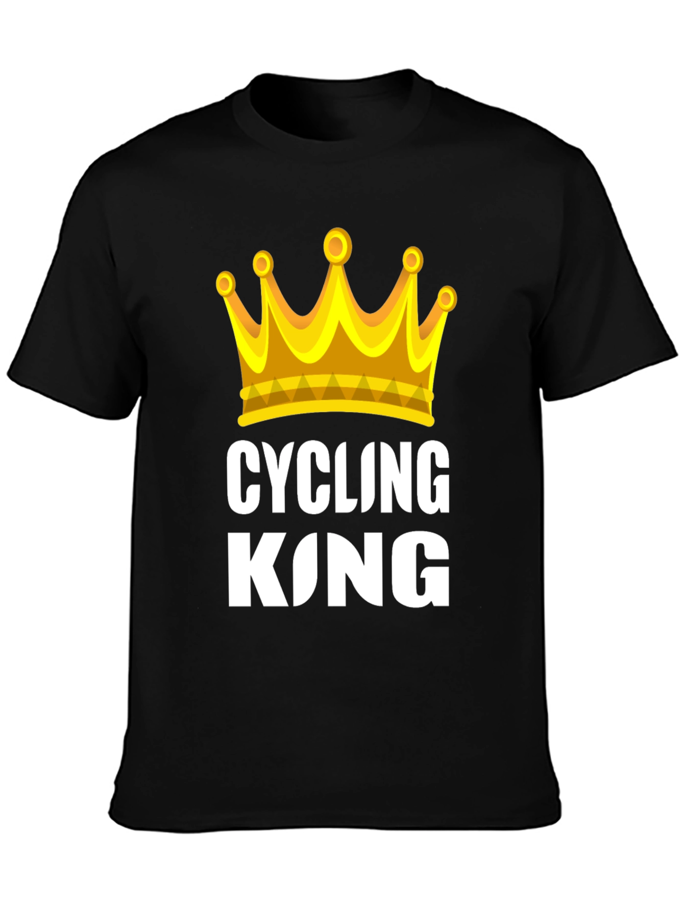 Cycling King T-Shirt - Golden Crown Design