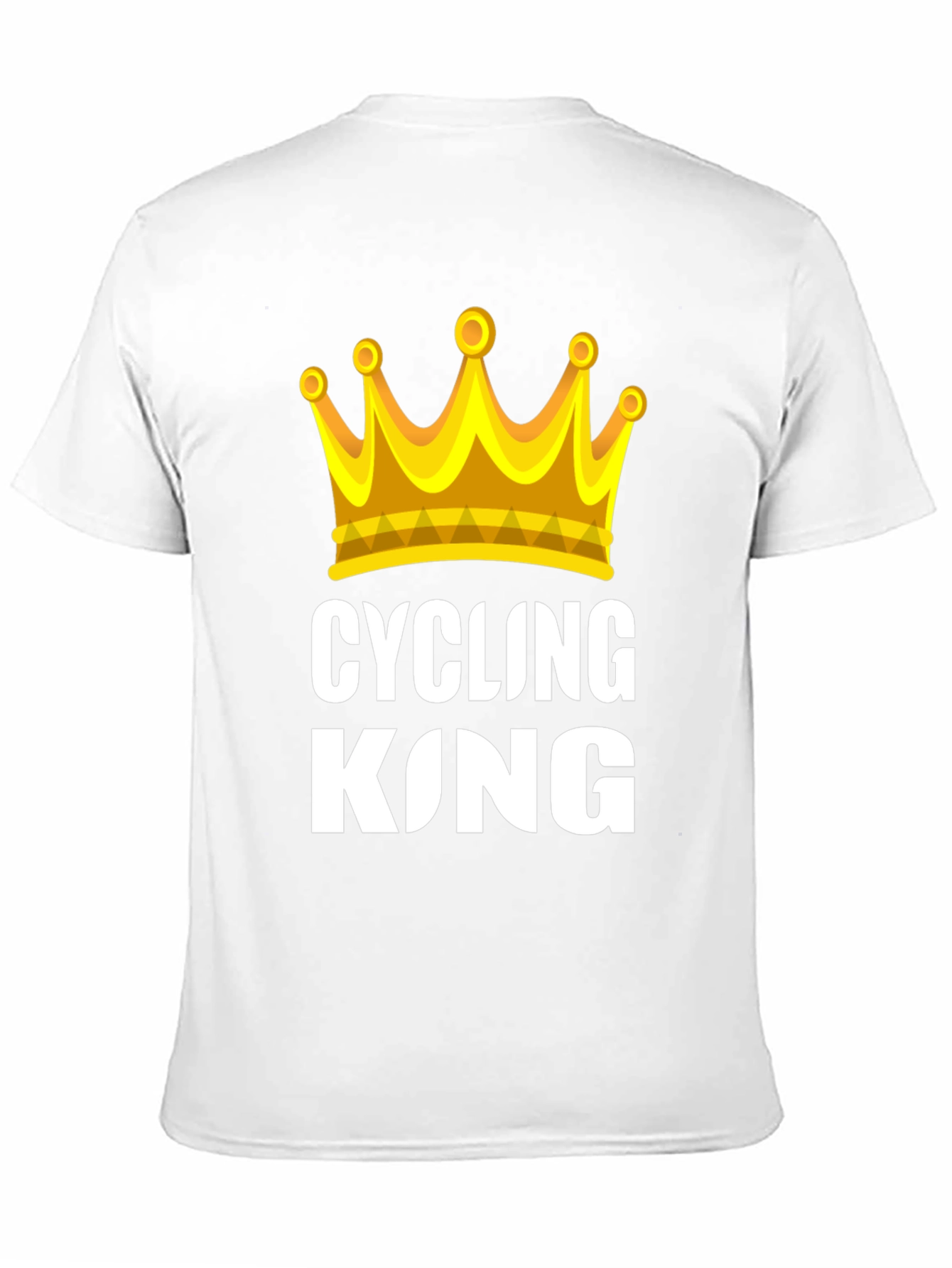Cycling King T-Shirt - Golden Crown Design