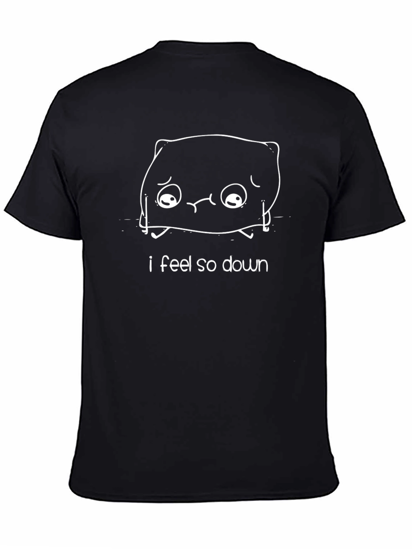 I Feel So Down Graphic T-Shirt - Black