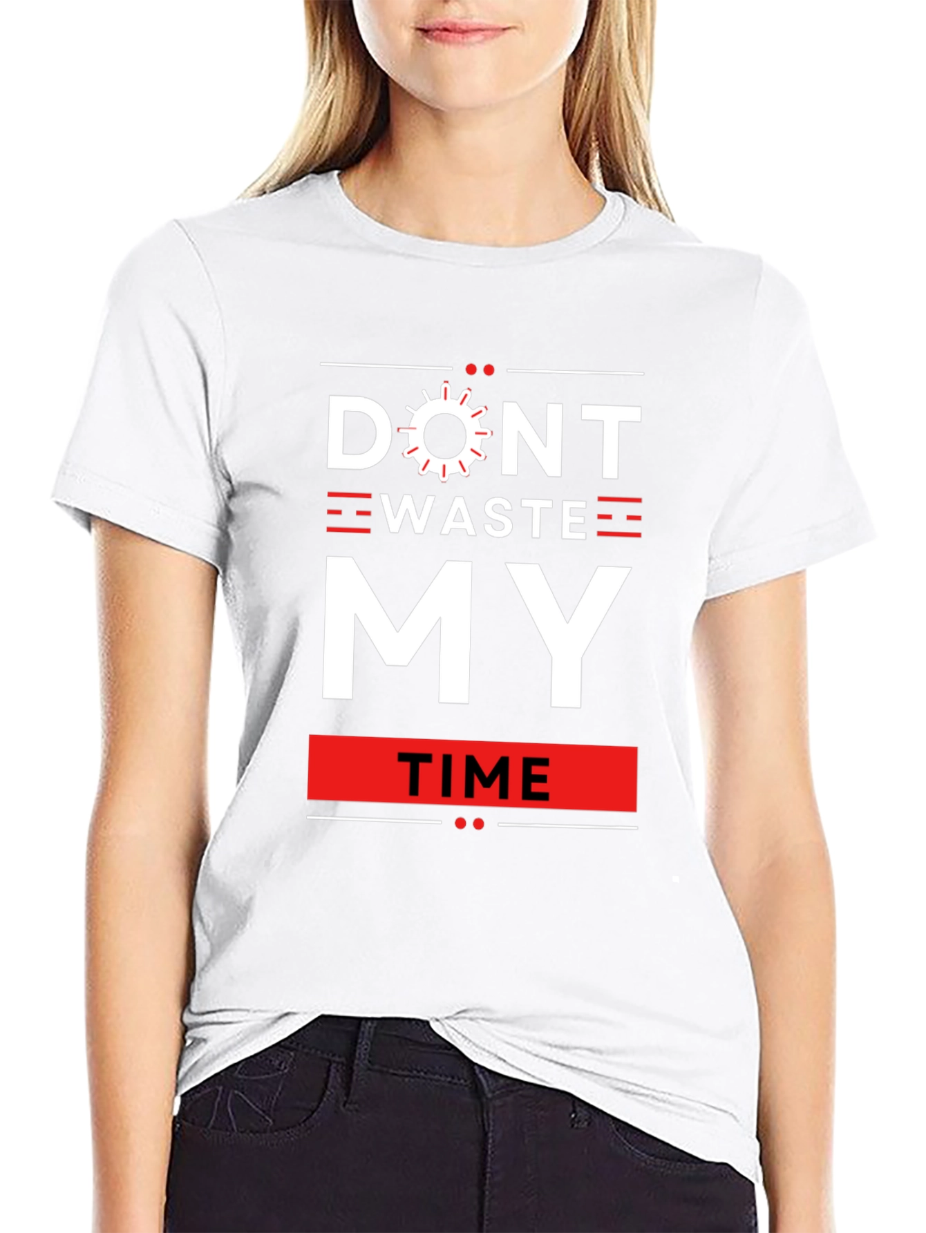 Dont Waste My Time Graphic Tee - Black