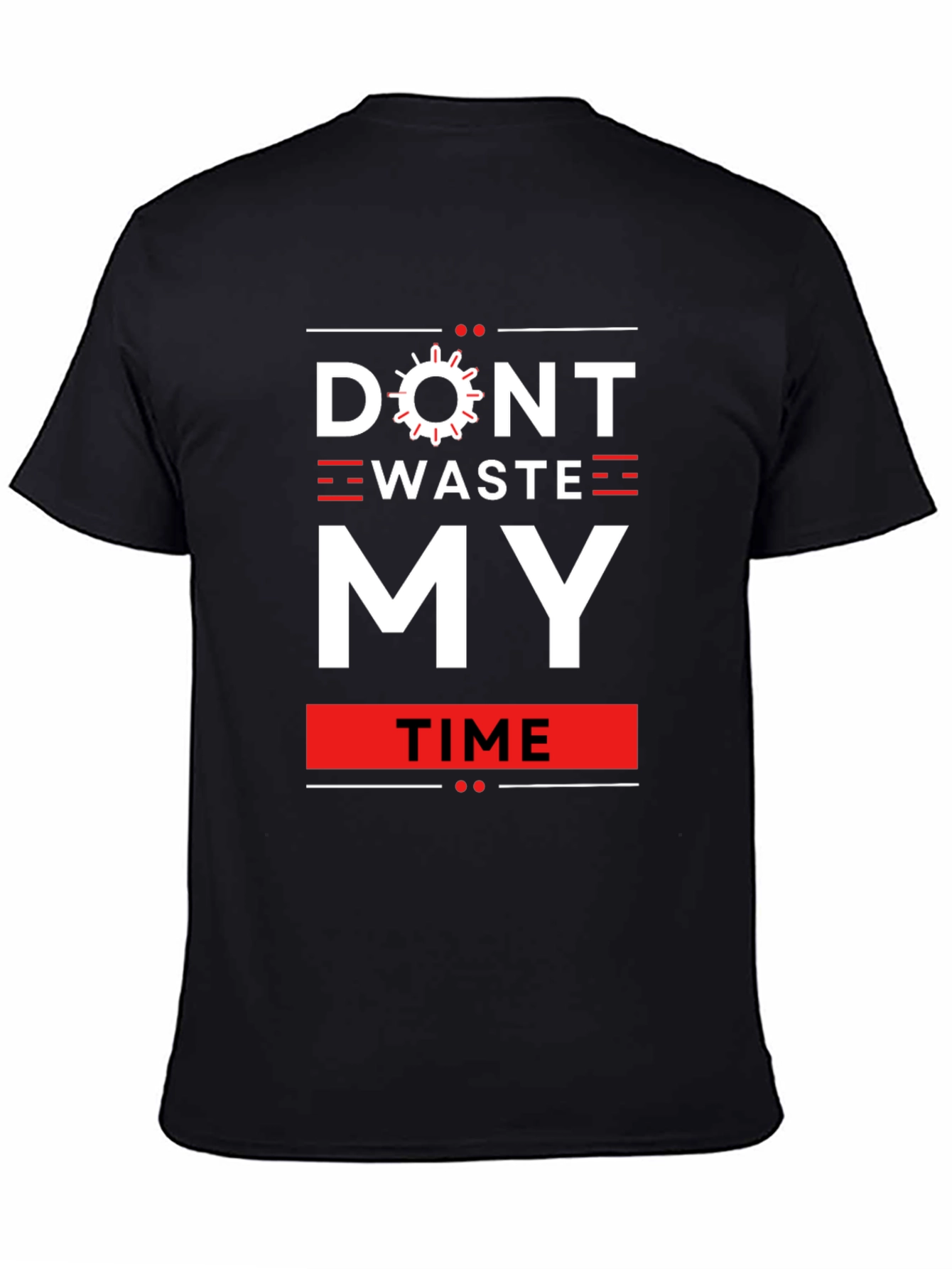 Dont Waste My Time Graphic Tee - Black