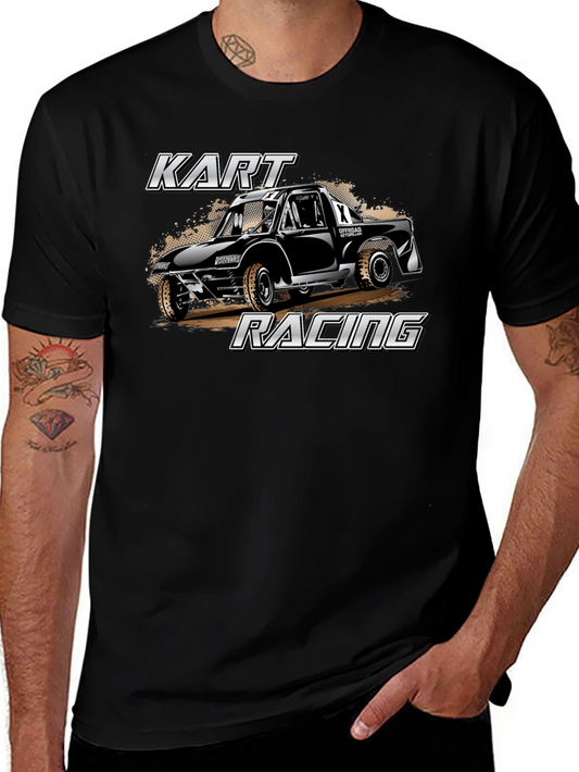 Kart Racing Graphic T-Shirt - Black
