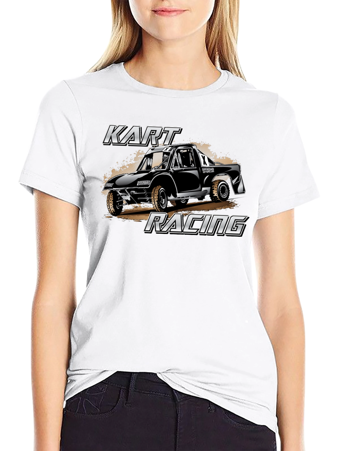 Kart Racing Graphic T-Shirt - Black
