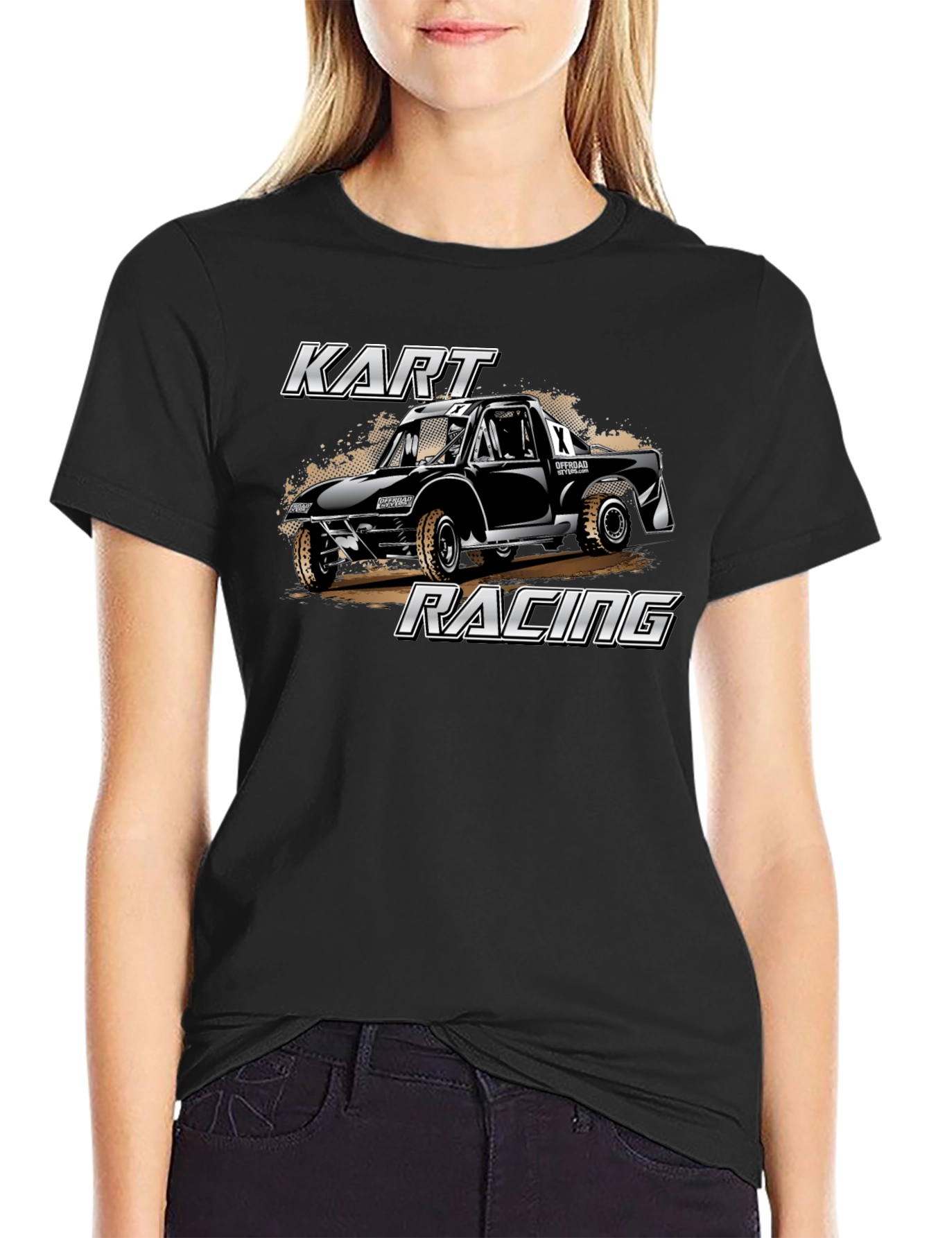 Kart Racing Graphic T-Shirt - Black