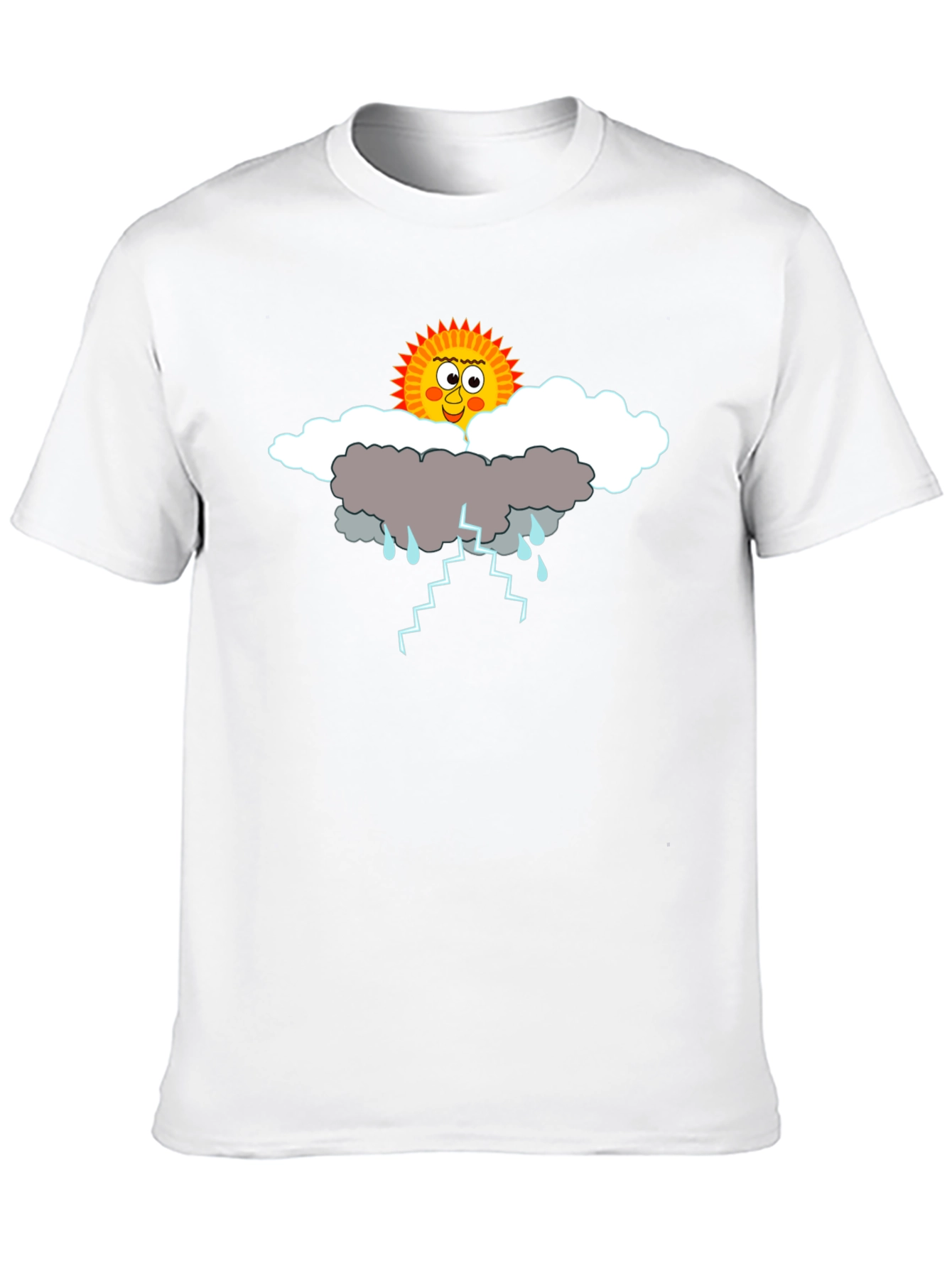Humorous Weather Graphic Tee - Black