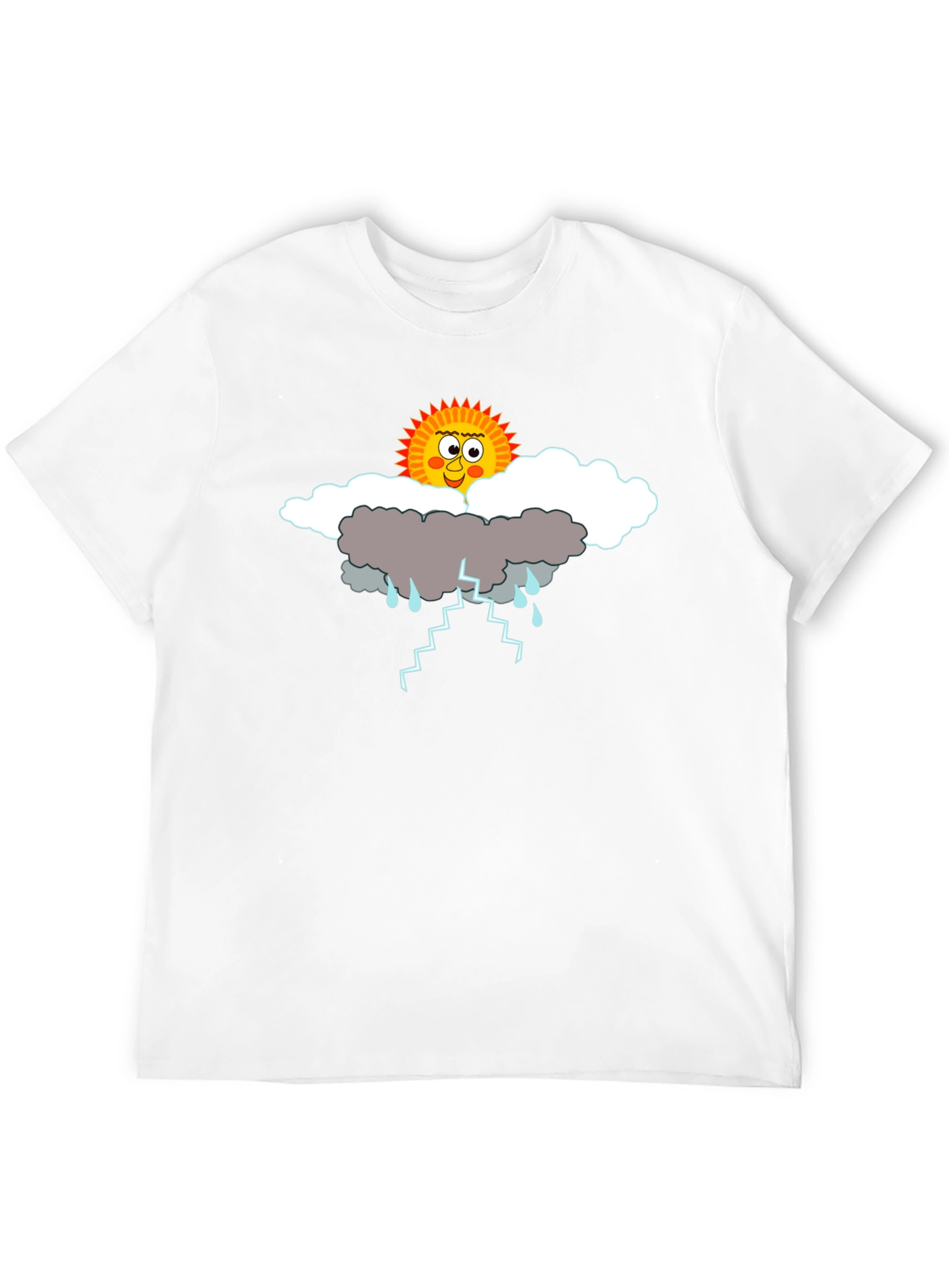 Humorous Weather Graphic Tee - Black