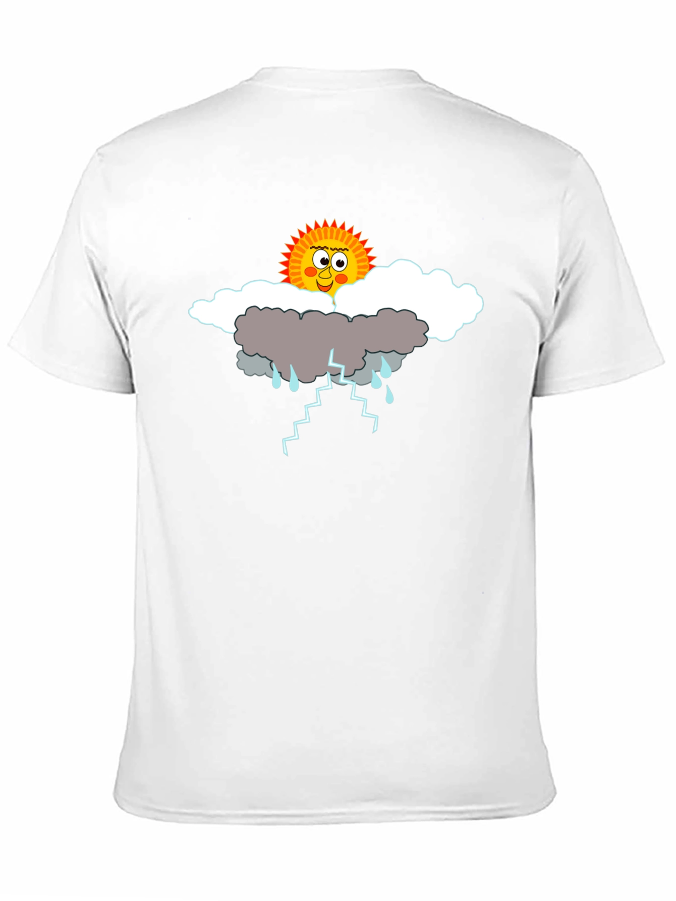 Humorous Weather Graphic Tee - Black
