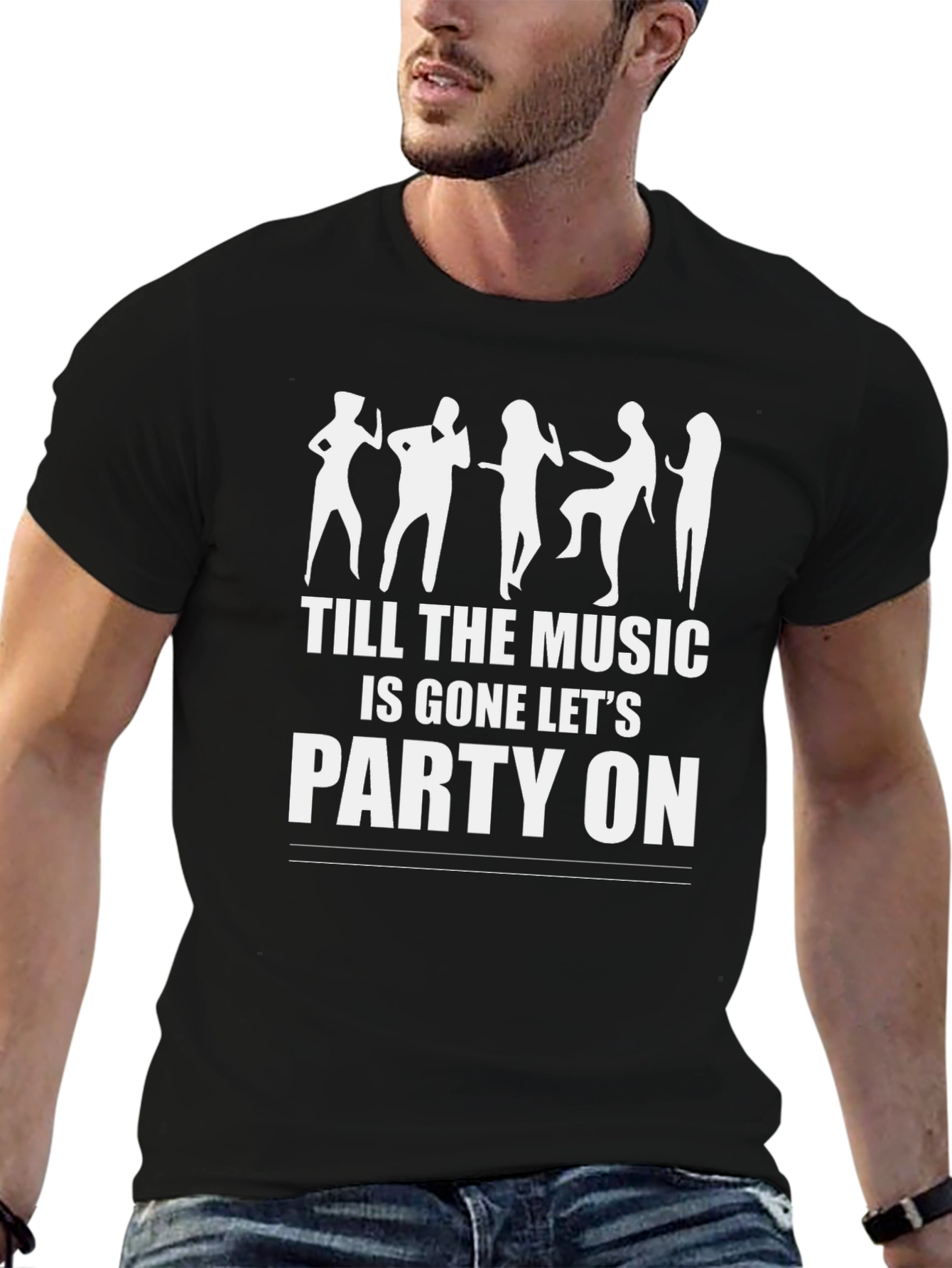 Party On Graphic Tee - Unisex Black T-Shirt