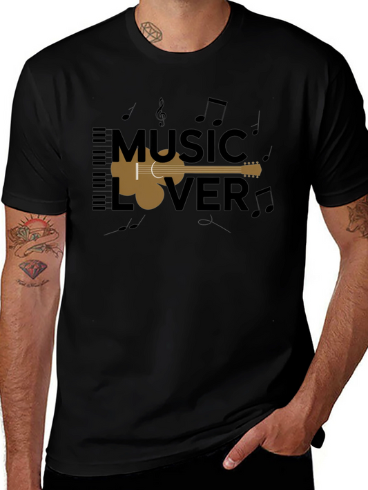 Music Lover Black Graphic Tee