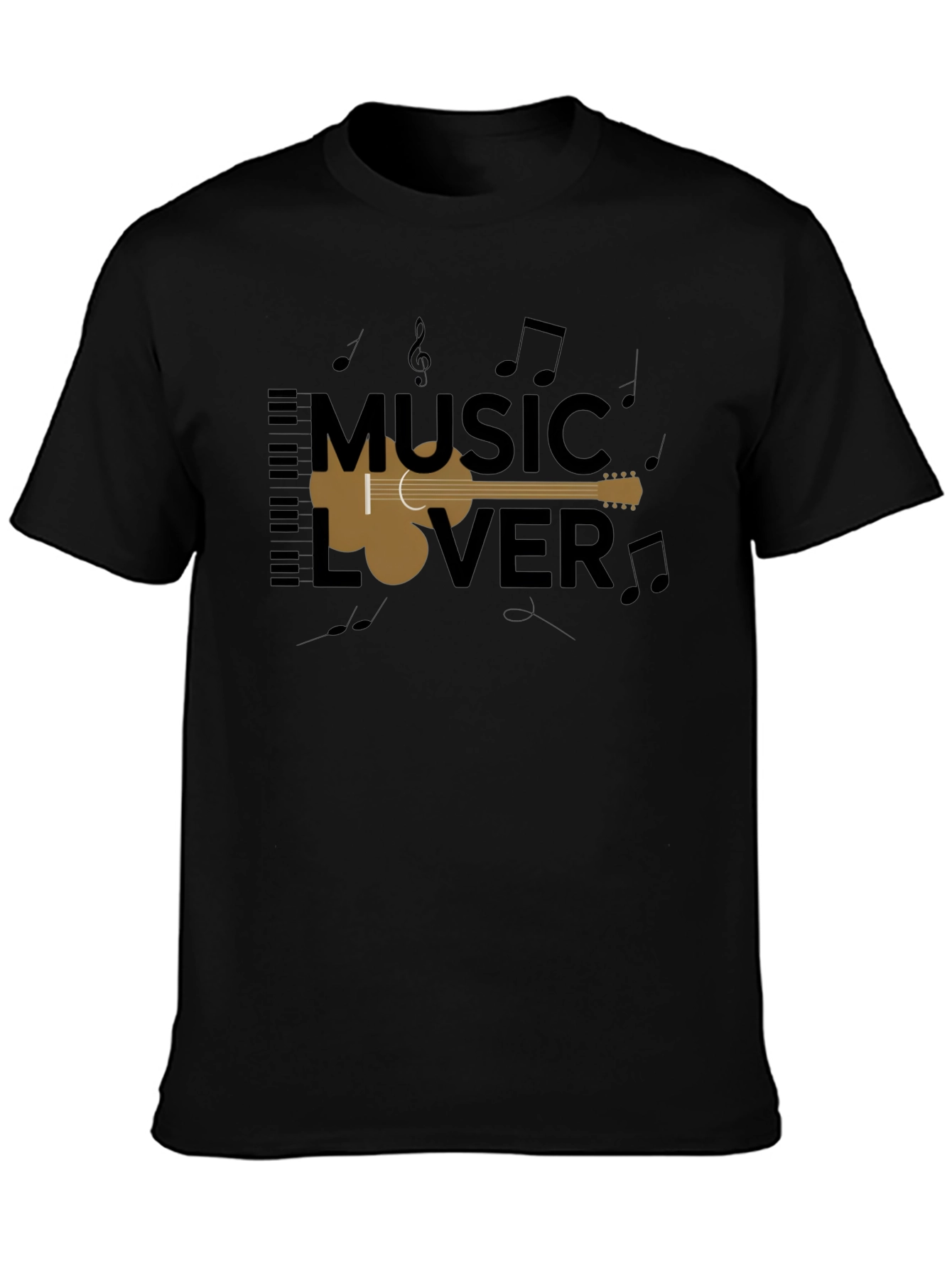 Music Lover Black Graphic Tee